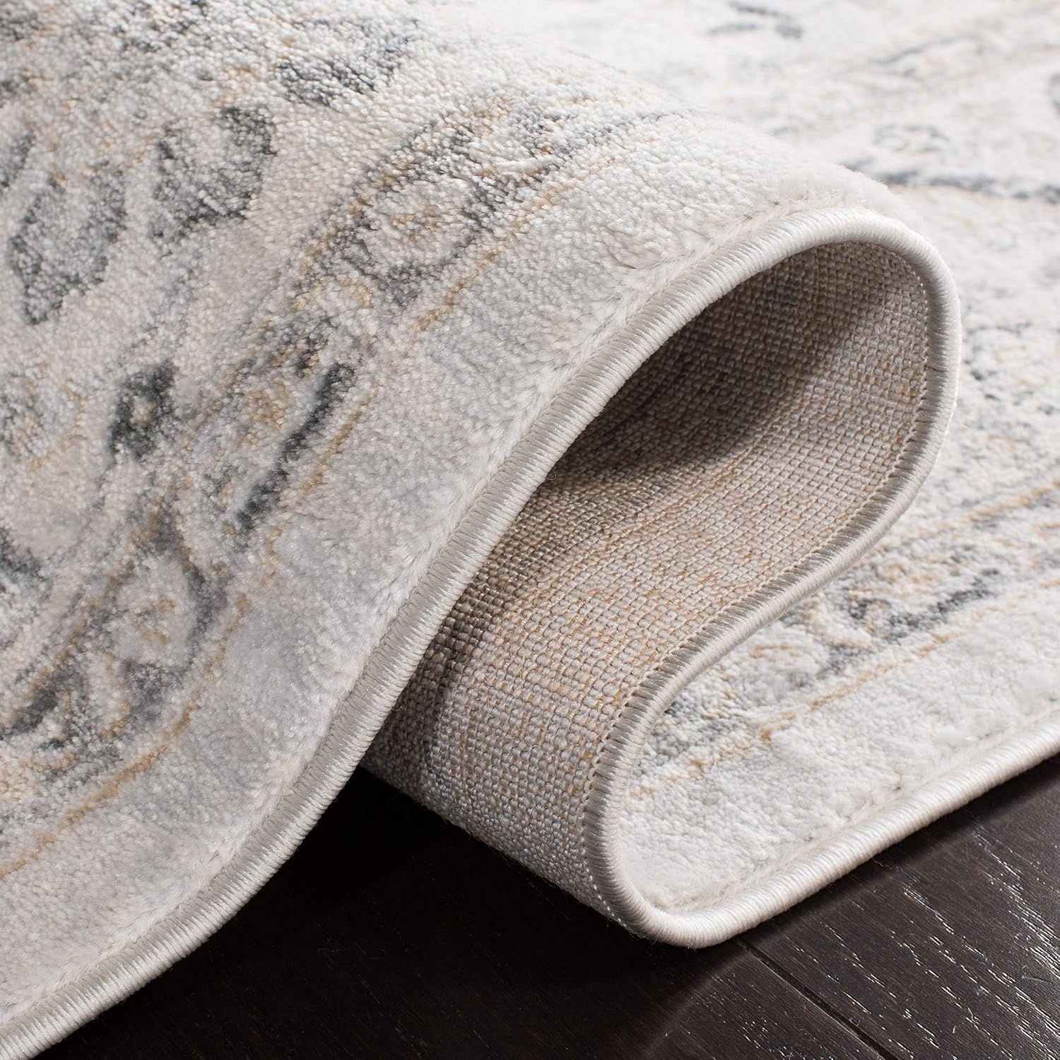 image:imageSAFAVIEH Area Rug 8x10 Isabella Collection Large Cream amp Beige Oriental Design NonShedding amp Easy Cleaning Ideal for Living Room Bedroom Office Dining Space ISA912ALight GreyCream