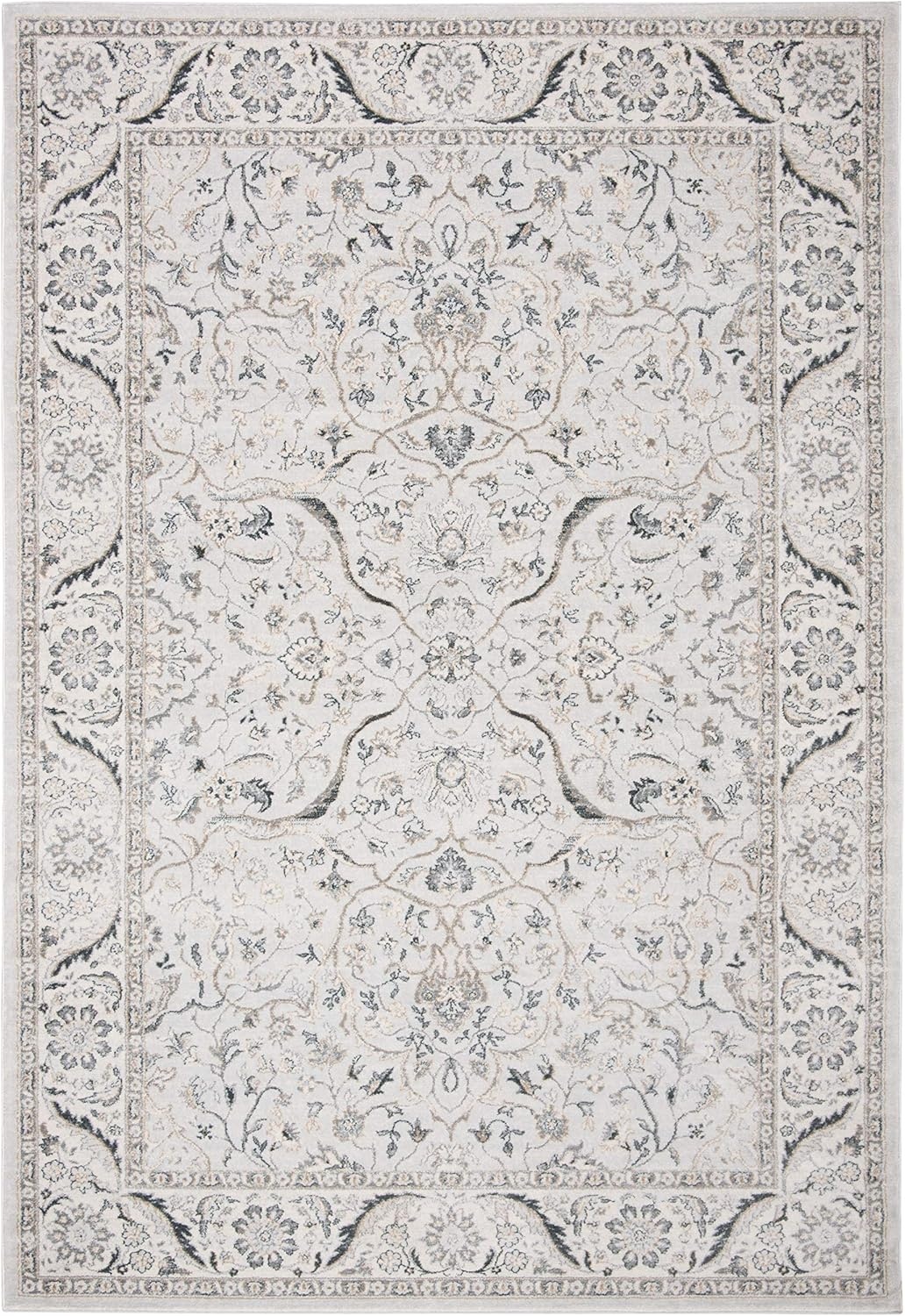 image:imageSAFAVIEH Area Rug 8x10 Isabella Collection Large Cream amp Beige Oriental Design NonShedding amp Easy Cleaning Ideal for Living Room Bedroom Office Dining Space ISA912ALight GreyCream