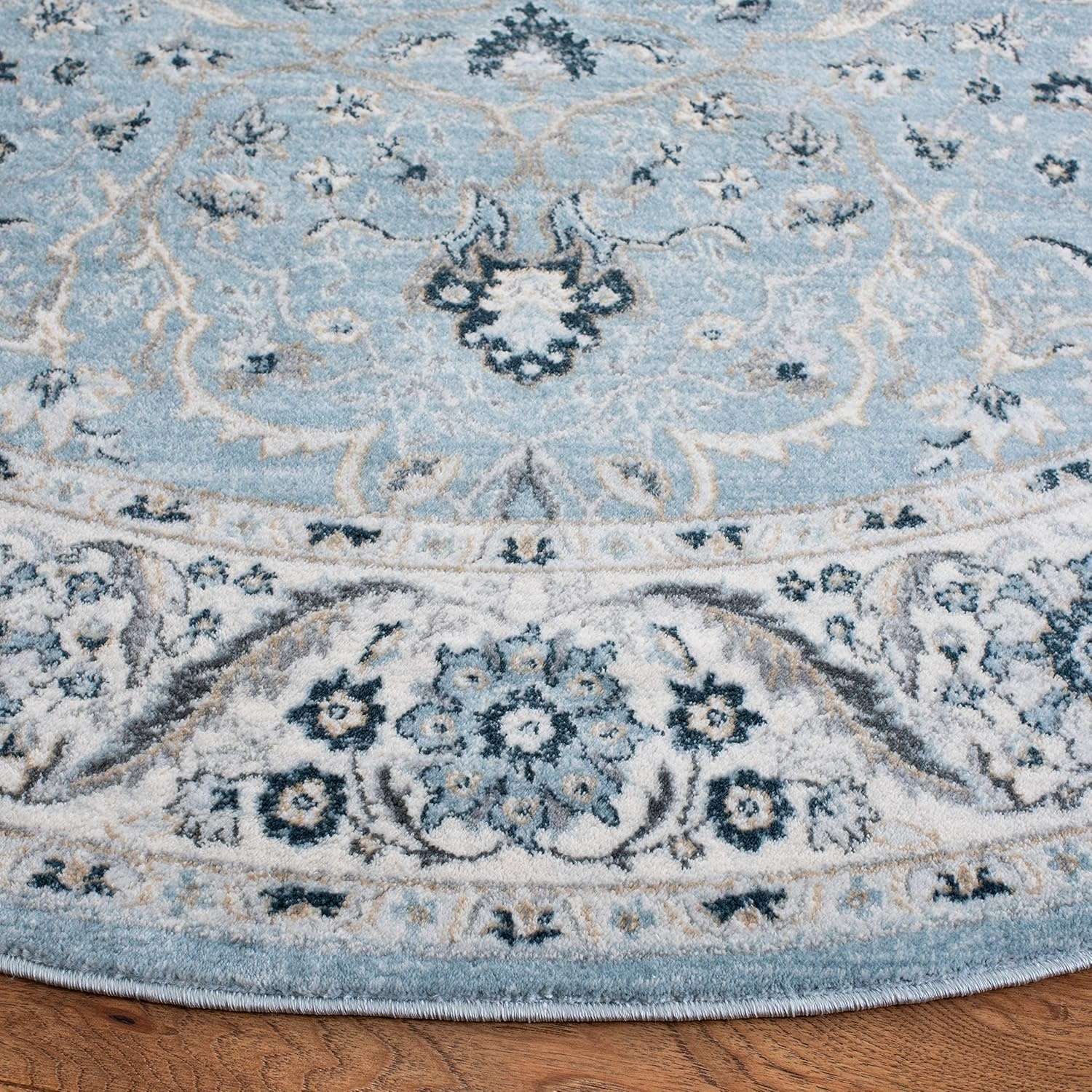image:imageSAFAVIEH Area Rug 8x10 Isabella Collection Large Cream amp Beige Oriental Design NonShedding amp Easy Cleaning Ideal for Living Room Bedroom Office Dining Space ISA912ALight BlueCream