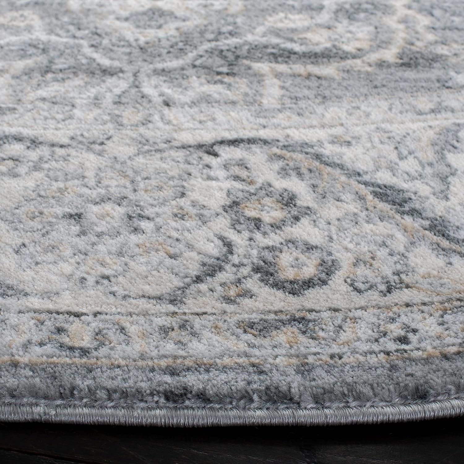 image:imageSAFAVIEH Area Rug 8x10 Isabella Collection Large Cream amp Beige Oriental Design NonShedding amp Easy Cleaning Ideal for Living Room Bedroom Office Dining Space ISA912AGreyDark Grey