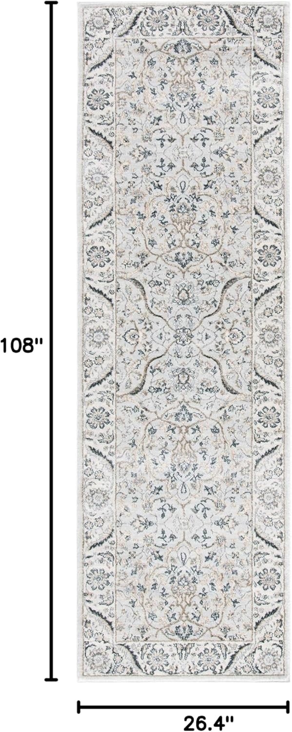 image:imageSAFAVIEH Area Rug 8x10 Isabella Collection Large Cream amp Beige Oriental Design NonShedding amp Easy Cleaning Ideal for Living Room Bedroom Office Dining Space ISA912ALight GreyCream