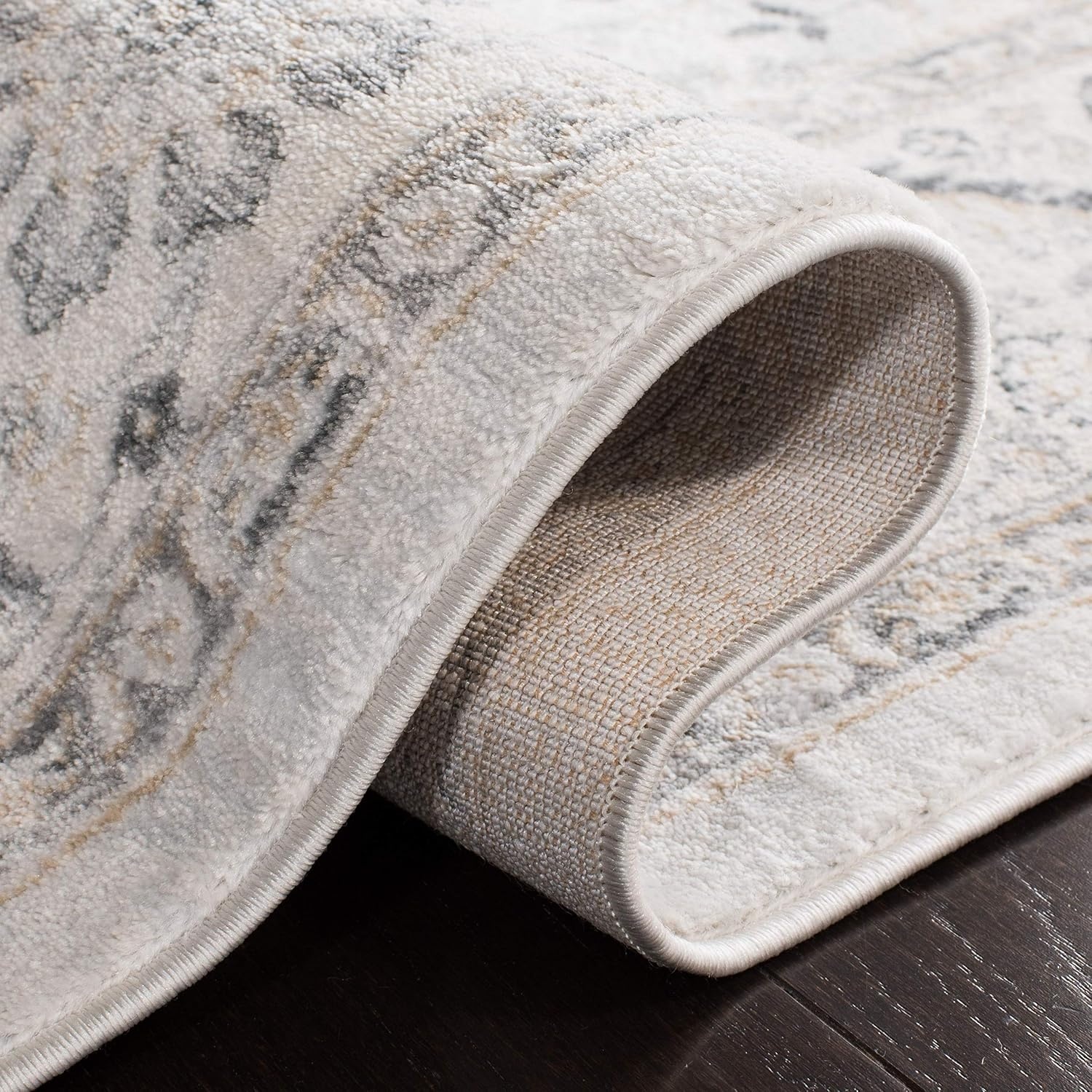 image:imageSAFAVIEH Area Rug 8x10 Isabella Collection Large Cream amp Beige Oriental Design NonShedding amp Easy Cleaning Ideal for Living Room Bedroom Office Dining Space ISA912ALight GreyCream