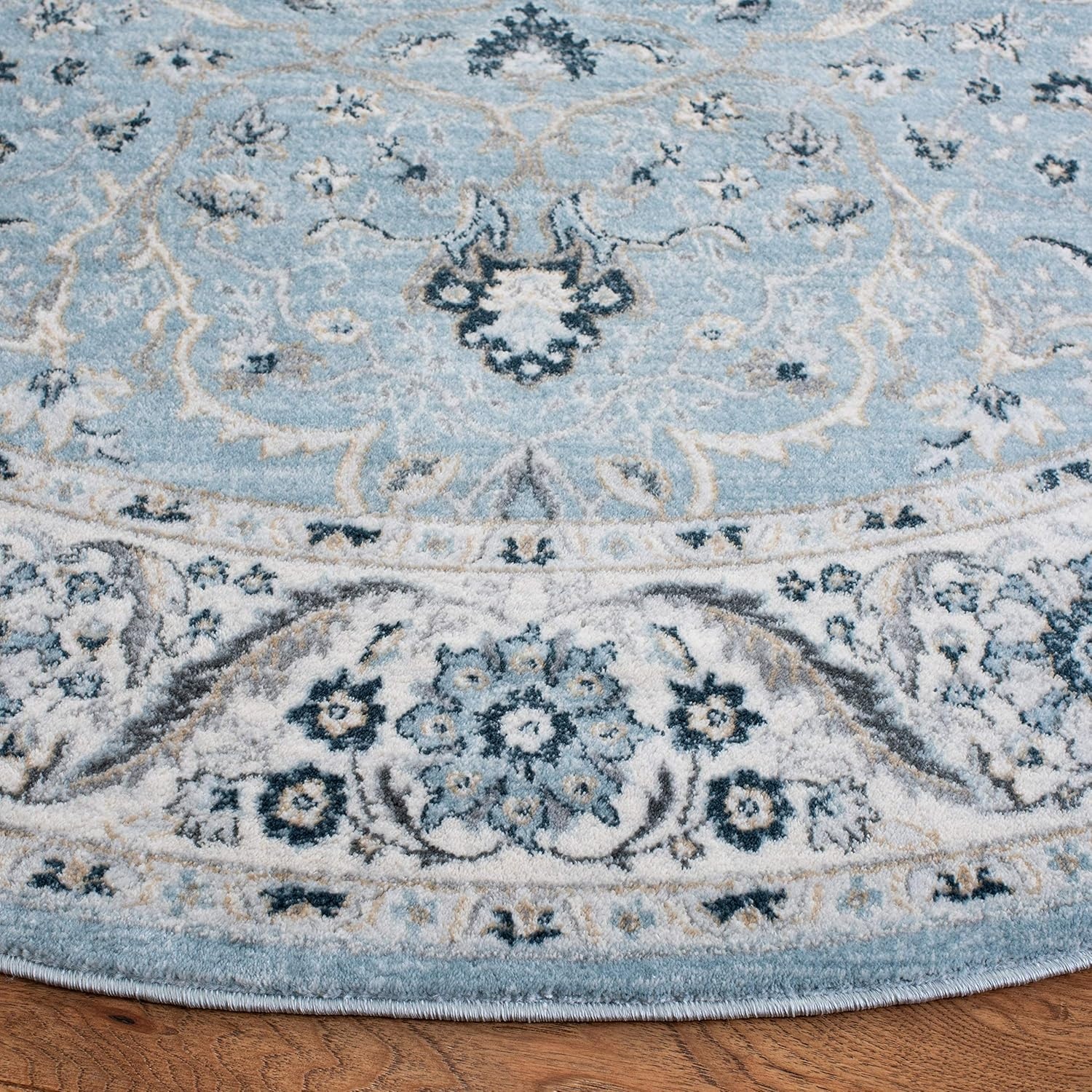 image:imageSAFAVIEH Area Rug 8x10 Isabella Collection Large Cream amp Beige Oriental Design NonShedding amp Easy Cleaning Ideal for Living Room Bedroom Office Dining Space ISA912ALight BlueCream
