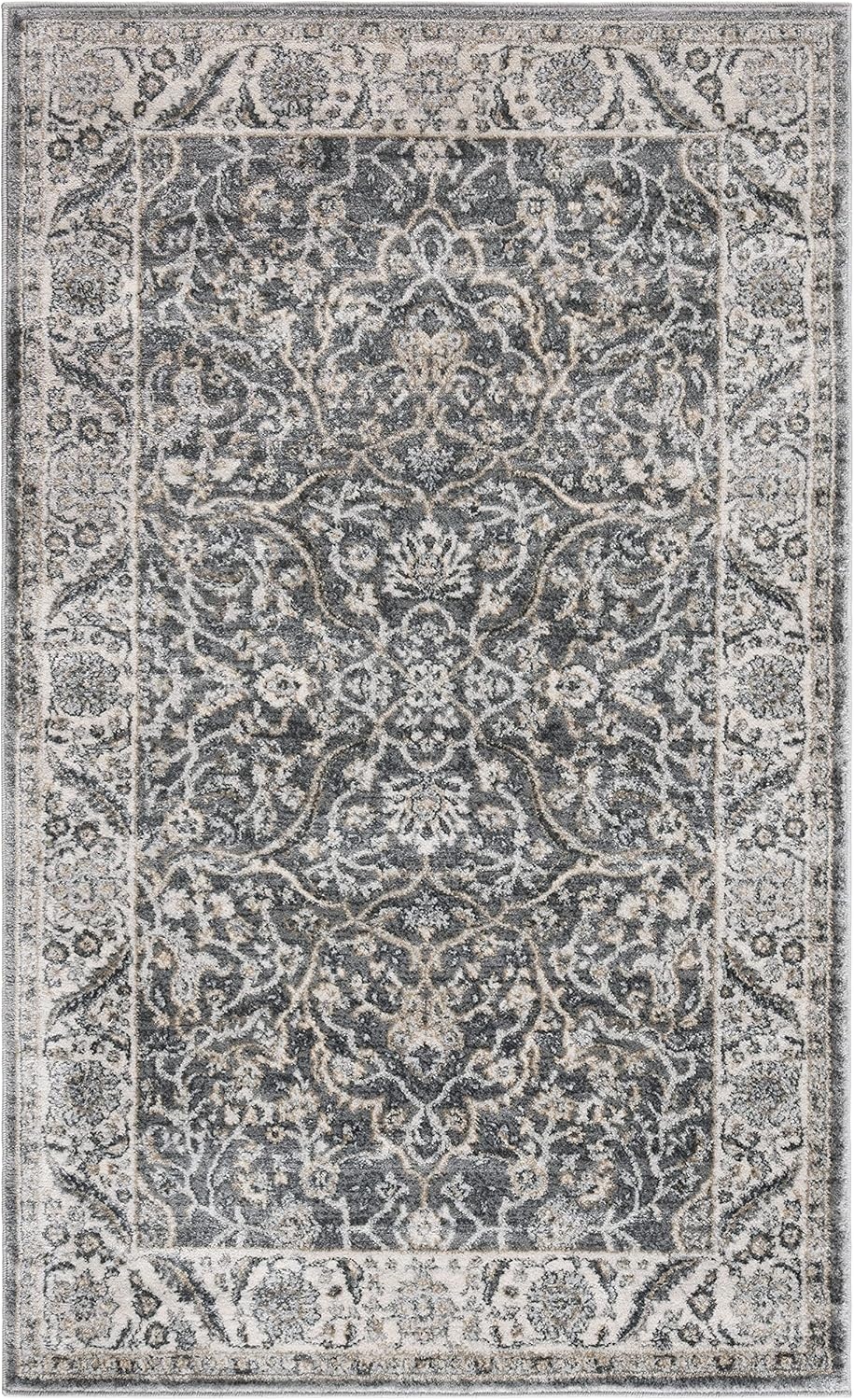 image:imageSAFAVIEH Area Rug 8x10 Isabella Collection Large Cream amp Beige Oriental Design NonShedding amp Easy Cleaning Ideal for Living Room Bedroom Office Dining Space ISA912AGreyDark Grey