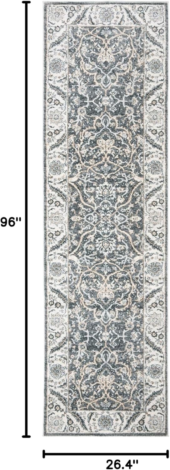 image:imageSAFAVIEH Area Rug 8x10 Isabella Collection Large Cream amp Beige Oriental Design NonShedding amp Easy Cleaning Ideal for Living Room Bedroom Office Dining Space ISA912AGreyDark Grey