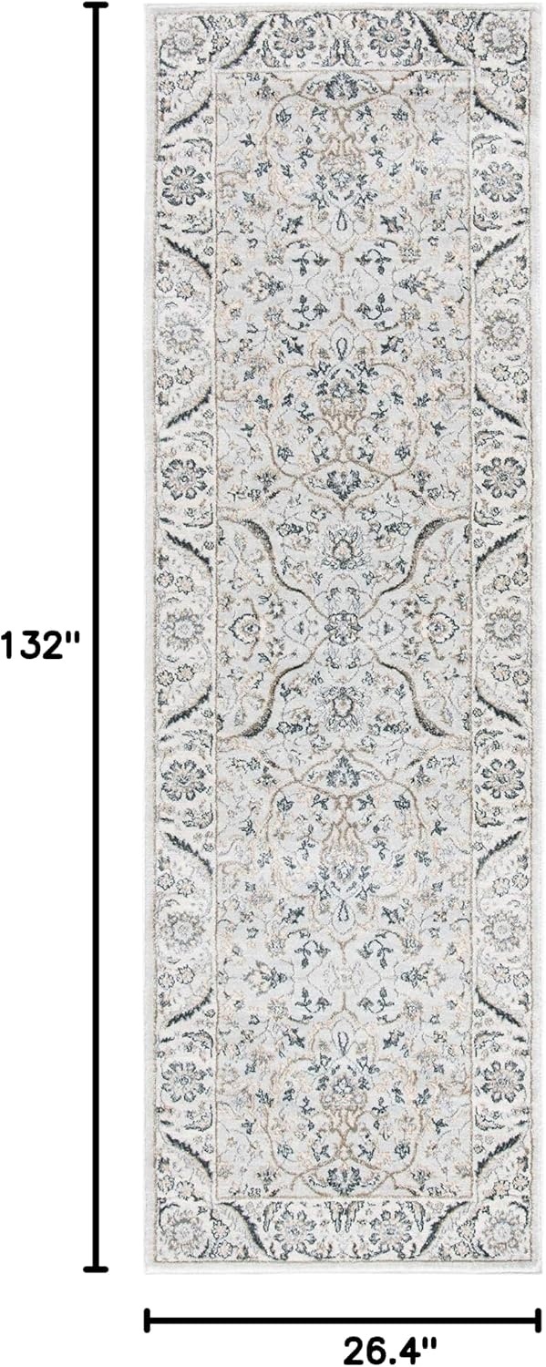 image:imageSAFAVIEH Area Rug 8x10 Isabella Collection Large Cream amp Beige Oriental Design NonShedding amp Easy Cleaning Ideal for Living Room Bedroom Office Dining Space ISA912ALight GreyCream