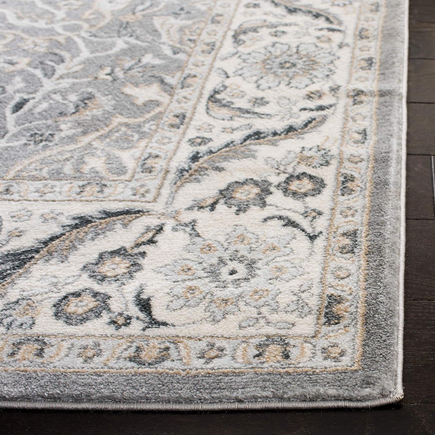 image:imageSAFAVIEH Area Rug 8x10 Isabella Collection Large Cream amp Beige Oriental Design NonShedding amp Easy Cleaning Ideal for Living Room Bedroom Office Dining Space ISA912AGreyDark Grey