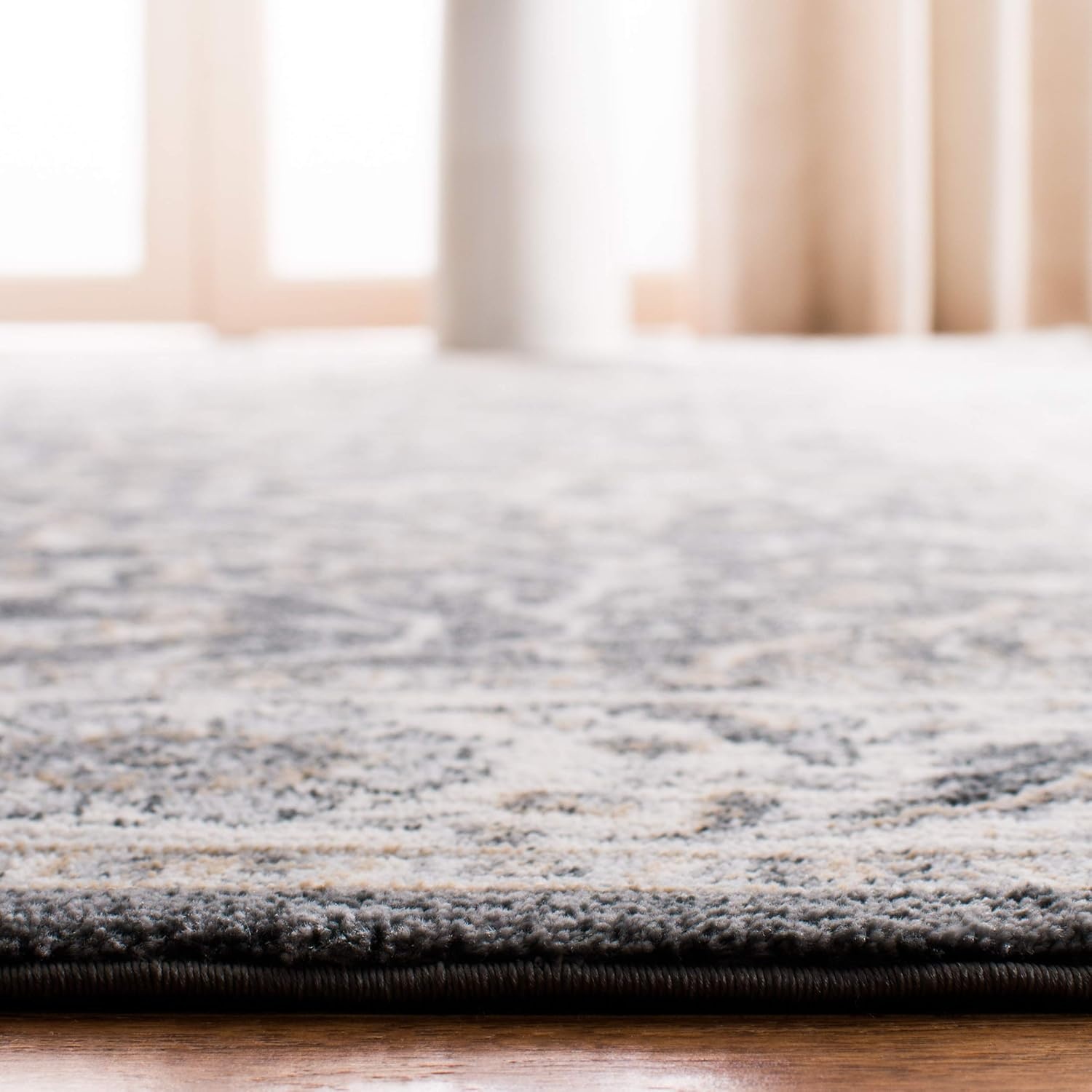 image:imageSAFAVIEH Area Rug 8x10 Isabella Collection Large Cream amp Beige Oriental Design NonShedding amp Easy Cleaning Ideal for Living Room Bedroom Office Dining Space ISA912AGreyDark Grey