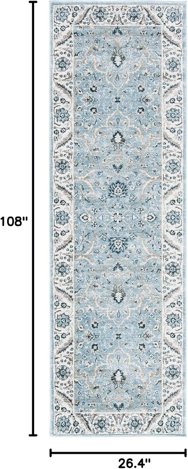 image:imageSAFAVIEH Area Rug 8x10 Isabella Collection Large Cream amp Beige Oriental Design NonShedding amp Easy Cleaning Ideal for Living Room Bedroom Office Dining Space ISA912ALight BlueCream