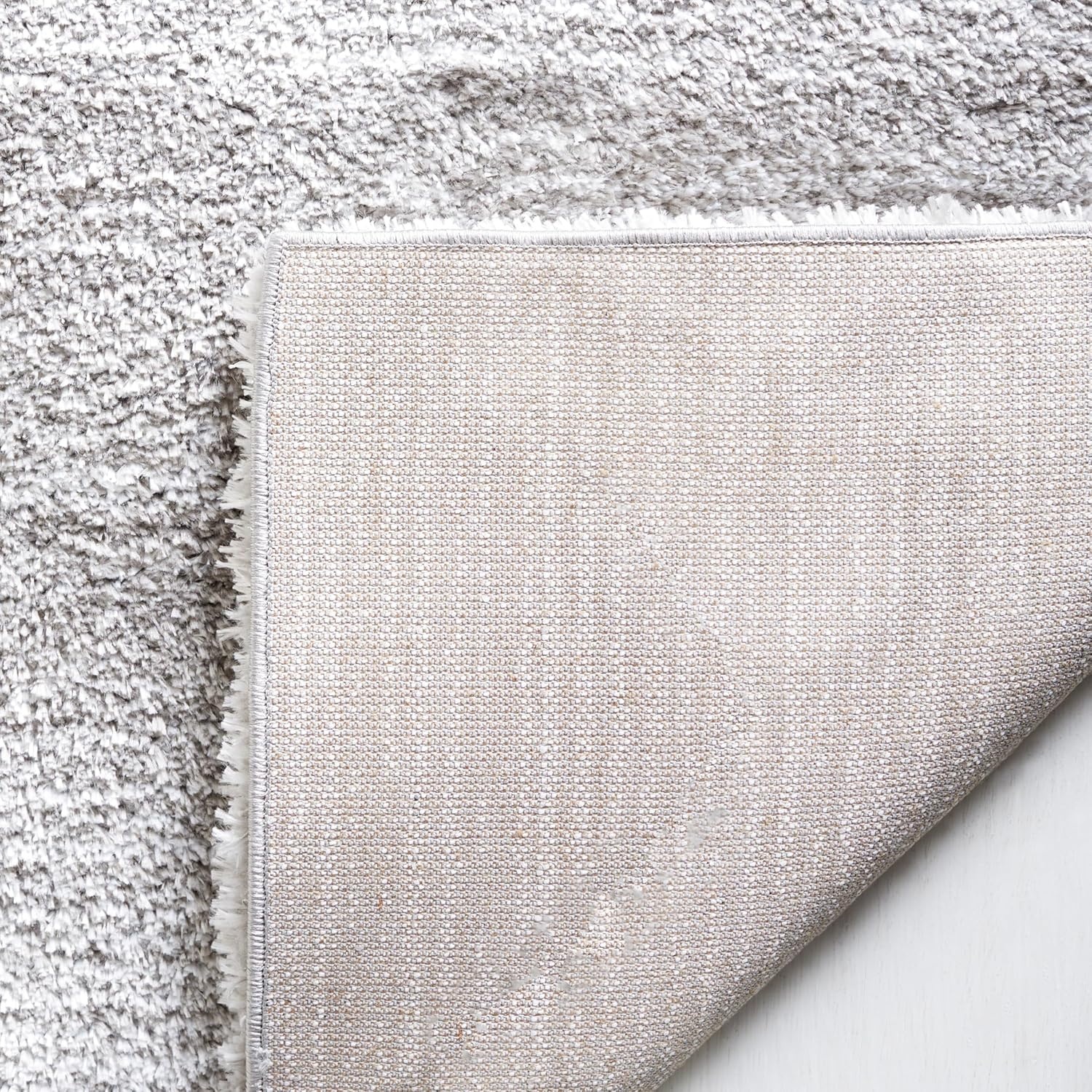 image:imageSAFAVIEH Area Rug 8x10 Jasmine Shag Collection Large Light Grey amp Ivory NonShedding amp Easy Cleaning Ultra Plush Thick Pile Ideal for Living Room Bedroom Dining Space JSM100FGreyIvory