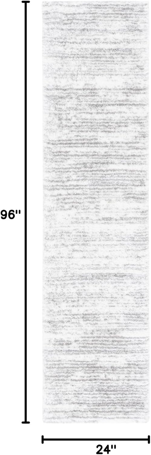 image:imageSAFAVIEH Area Rug 8x10 Jasmine Shag Collection Large Light Grey amp Ivory NonShedding amp Easy Cleaning Ultra Plush Thick Pile Ideal for Living Room Bedroom Dining Space JSM100FIvoryGrey