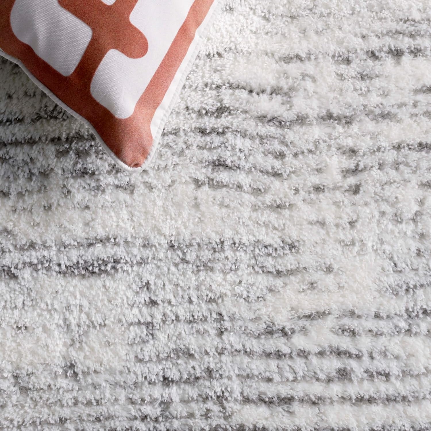 image:imageSAFAVIEH Area Rug 8x10 Jasmine Shag Collection Large Light Grey amp Ivory NonShedding amp Easy Cleaning Ultra Plush Thick Pile Ideal for Living Room Bedroom Dining Space JSM100FIvoryGrey