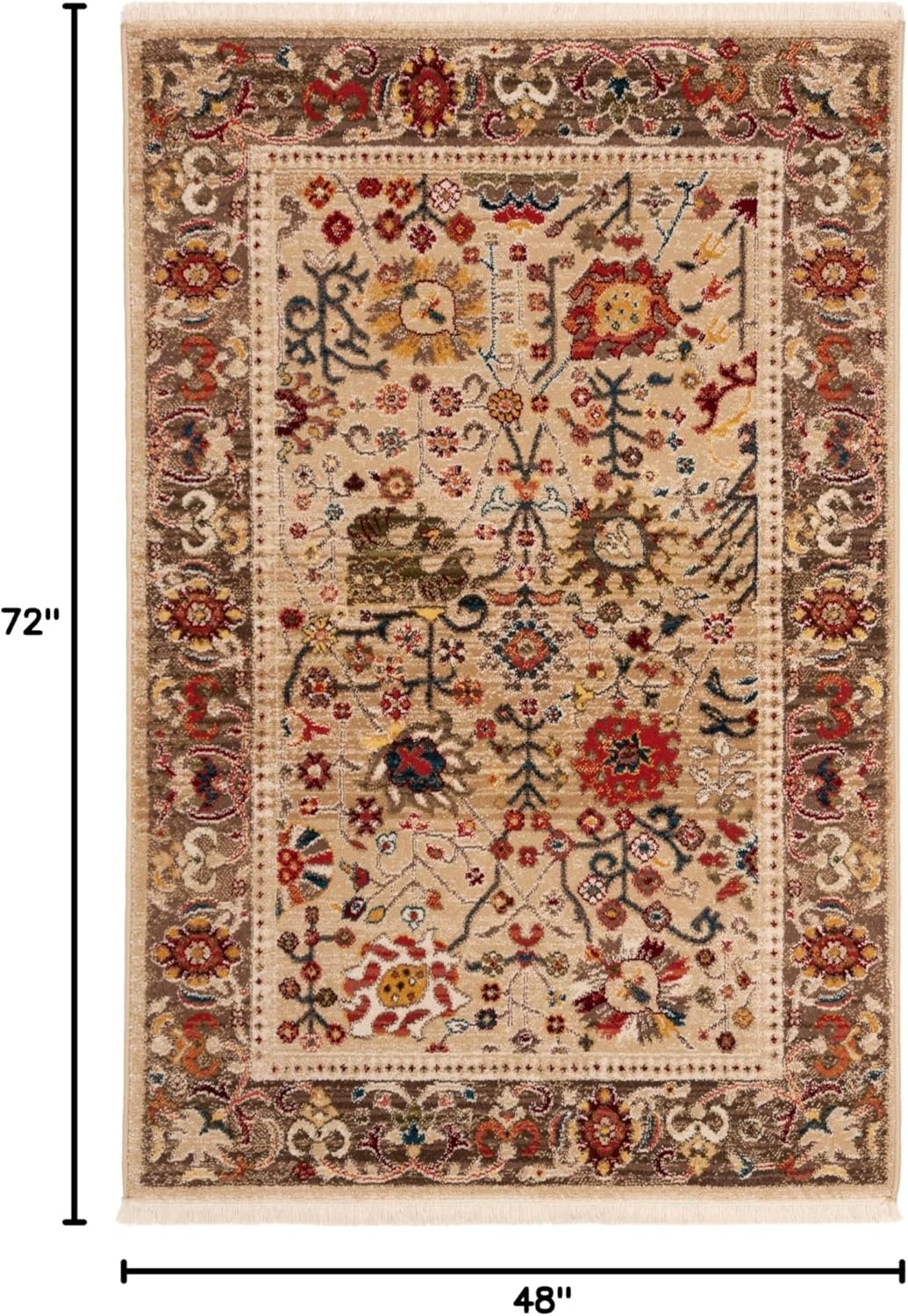 image:imageSAFAVIEH Area Rug 8x10 Kashan Collection Large Beige amp Taupe Traditional Oriental Design NonShedding amp Easy Cleaning Ideal for Living Room Bedroom Office Dining Space KSN303KBeigeTaupe