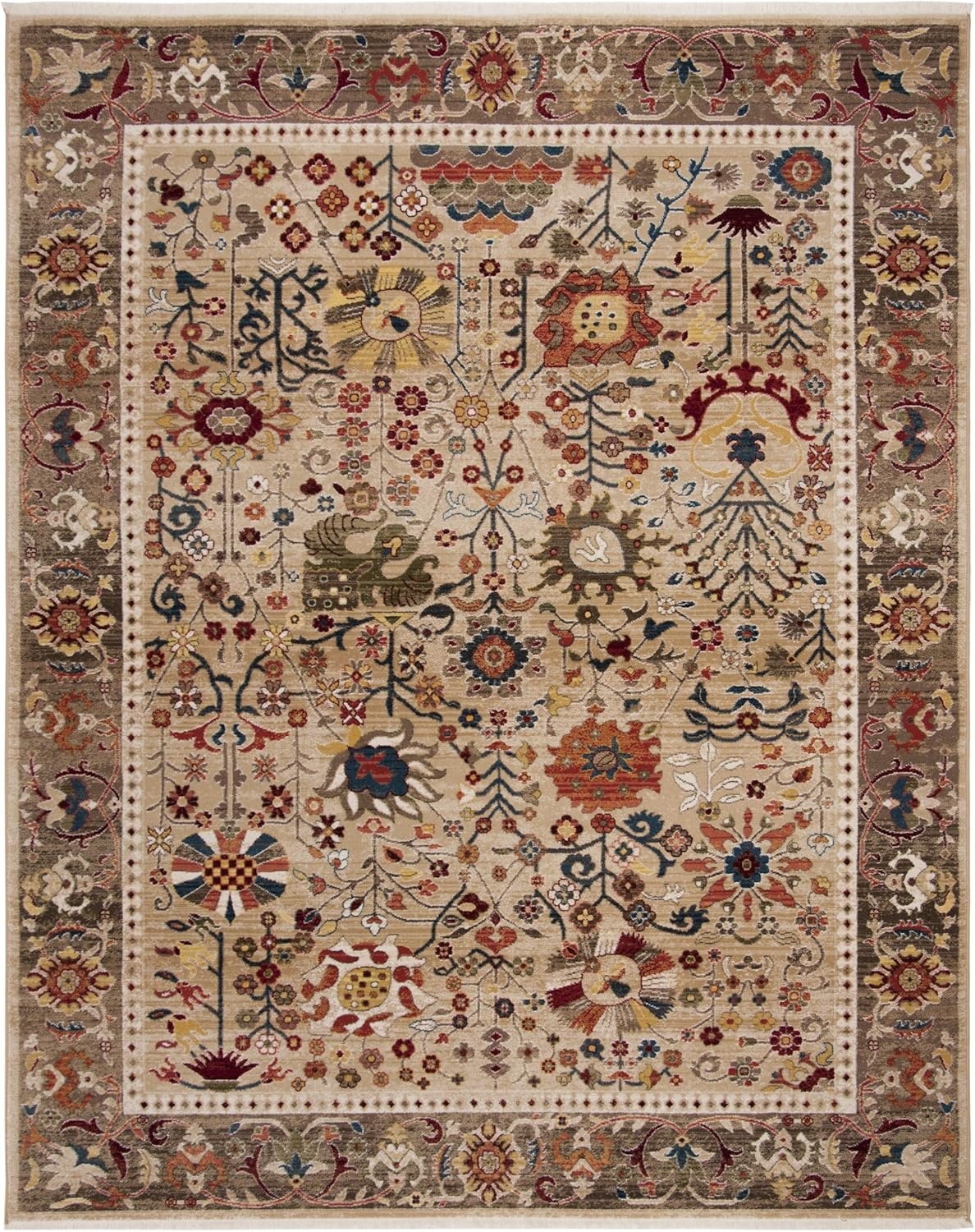 image:imageSAFAVIEH Area Rug 8x10 Kashan Collection Large Beige amp Taupe Traditional Oriental Design NonShedding amp Easy Cleaning Ideal for Living Room Bedroom Office Dining Space KSN303KBeigeTaupe