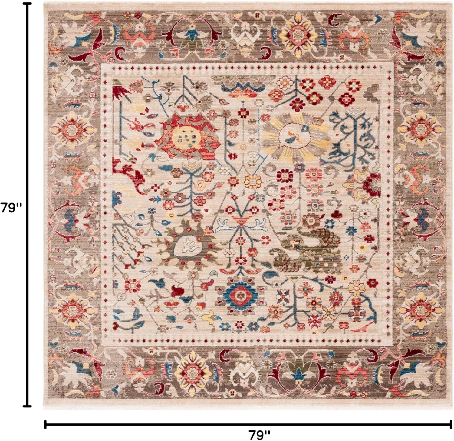 image:imageSAFAVIEH Area Rug 8x10 Kashan Collection Large Beige amp Taupe Traditional Oriental Design NonShedding amp Easy Cleaning Ideal for Living Room Bedroom Office Dining Space KSN303KBeigeTaupe
