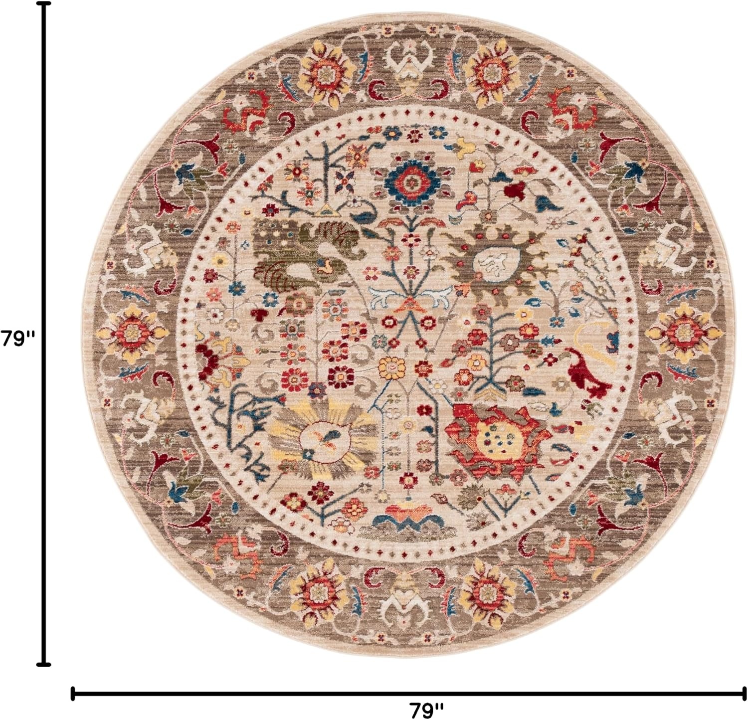 image:imageSAFAVIEH Area Rug 8x10 Kashan Collection Large Beige amp Taupe Traditional Oriental Design NonShedding amp Easy Cleaning Ideal for Living Room Bedroom Office Dining Space KSN303KBeigeTaupe