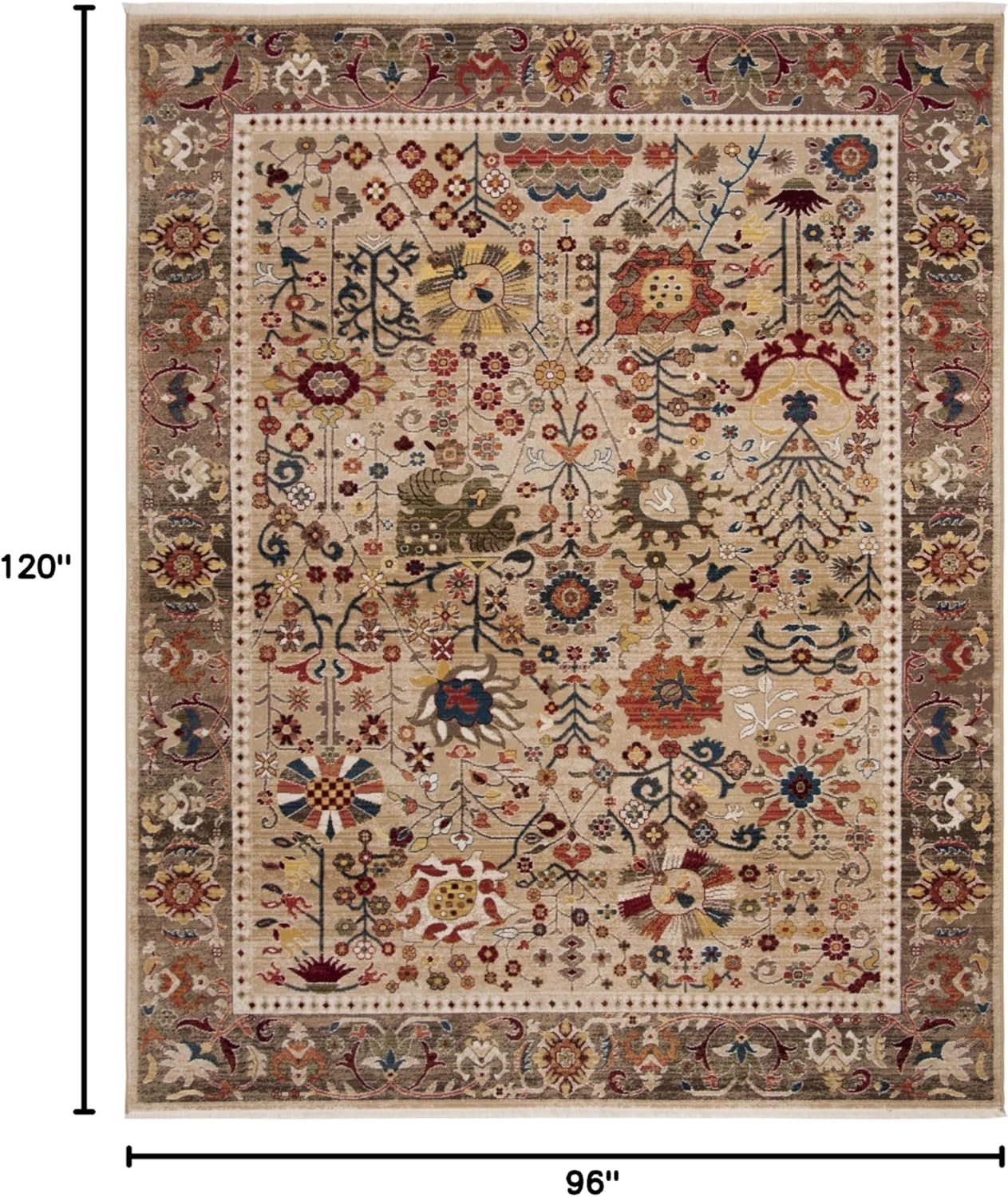 image:imageSAFAVIEH Area Rug 8x10 Kashan Collection Large Beige amp Taupe Traditional Oriental Design NonShedding amp Easy Cleaning Ideal for Living Room Bedroom Office Dining Space KSN303KBeigeTaupe