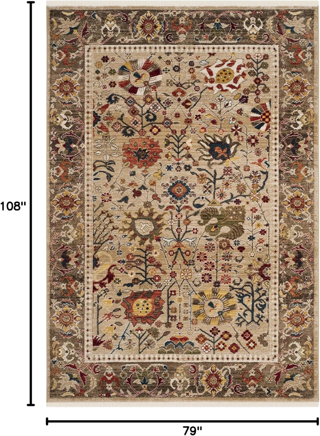 image:imageSAFAVIEH Area Rug 8x10 Kashan Collection Large Beige amp Taupe Traditional Oriental Design NonShedding amp Easy Cleaning Ideal for Living Room Bedroom Office Dining Space KSN303KBeigeTaupe