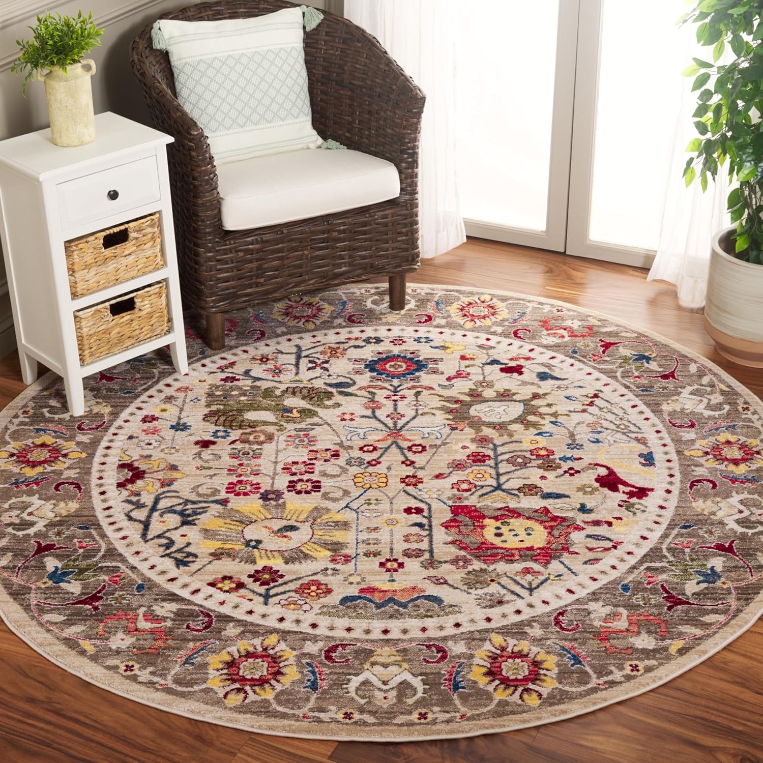 image:imageSAFAVIEH Area Rug 8x10 Kashan Collection Large Beige amp Taupe Traditional Oriental Design NonShedding amp Easy Cleaning Ideal for Living Room Bedroom Office Dining Space KSN303KBeigeTaupe