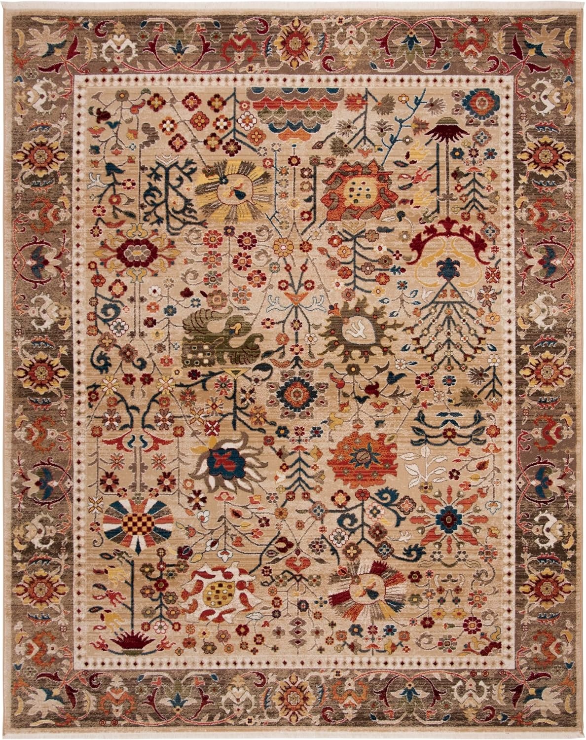 image:imageSAFAVIEH Area Rug 8x10 Kashan Collection Large Beige amp Taupe Traditional Oriental Design NonShedding amp Easy Cleaning Ideal for Living Room Bedroom Office Dining Space KSN303KBeigeTaupe