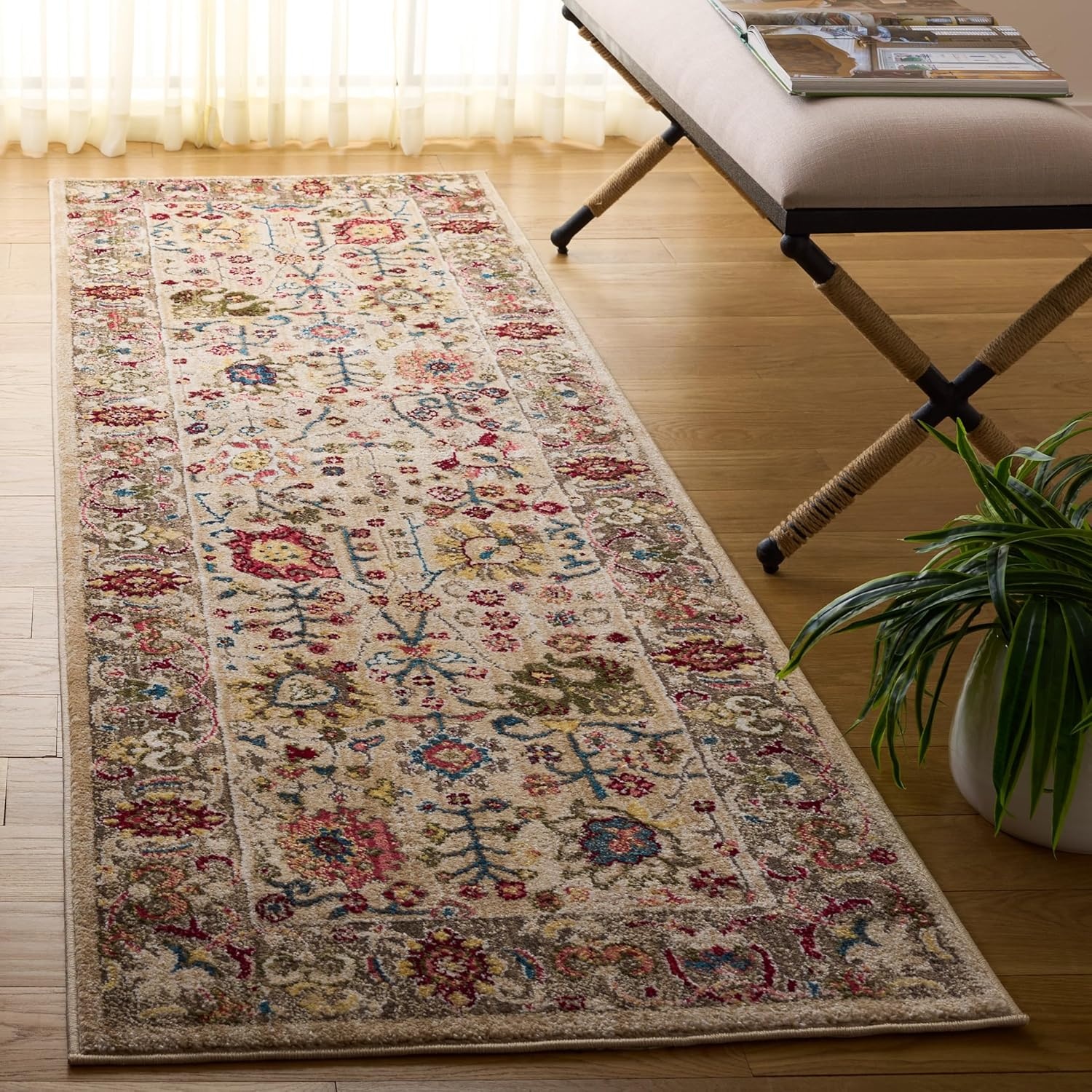 image:imageSAFAVIEH Area Rug 8x10 Kashan Collection Large Beige amp Taupe Traditional Oriental Design NonShedding amp Easy Cleaning Ideal for Living Room Bedroom Office Dining Space KSN303KBeigeTaupe