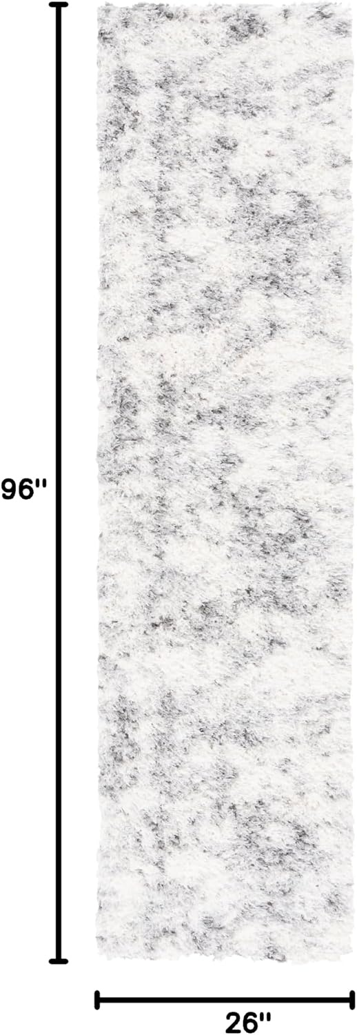 image:imageSAFAVIEH Area Rug 8x10 Lindsay Shag Collection Large Ivory amp Grey NonShedding amp Easy Cleaning Ultra Plush Thick Pile Ideal for Living Room Bedroom Dining Space LNS550AIvoryGrey