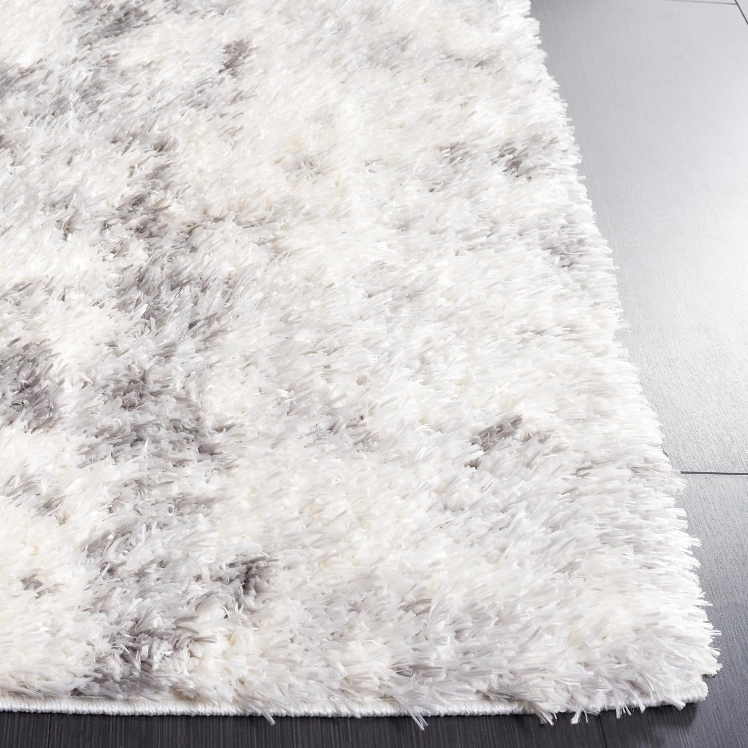 image:imageSAFAVIEH Area Rug 8x10 Lindsay Shag Collection Large Ivory amp Grey NonShedding amp Easy Cleaning Ultra Plush Thick Pile Ideal for Living Room Bedroom Dining Space LNS550AIvoryGrey
