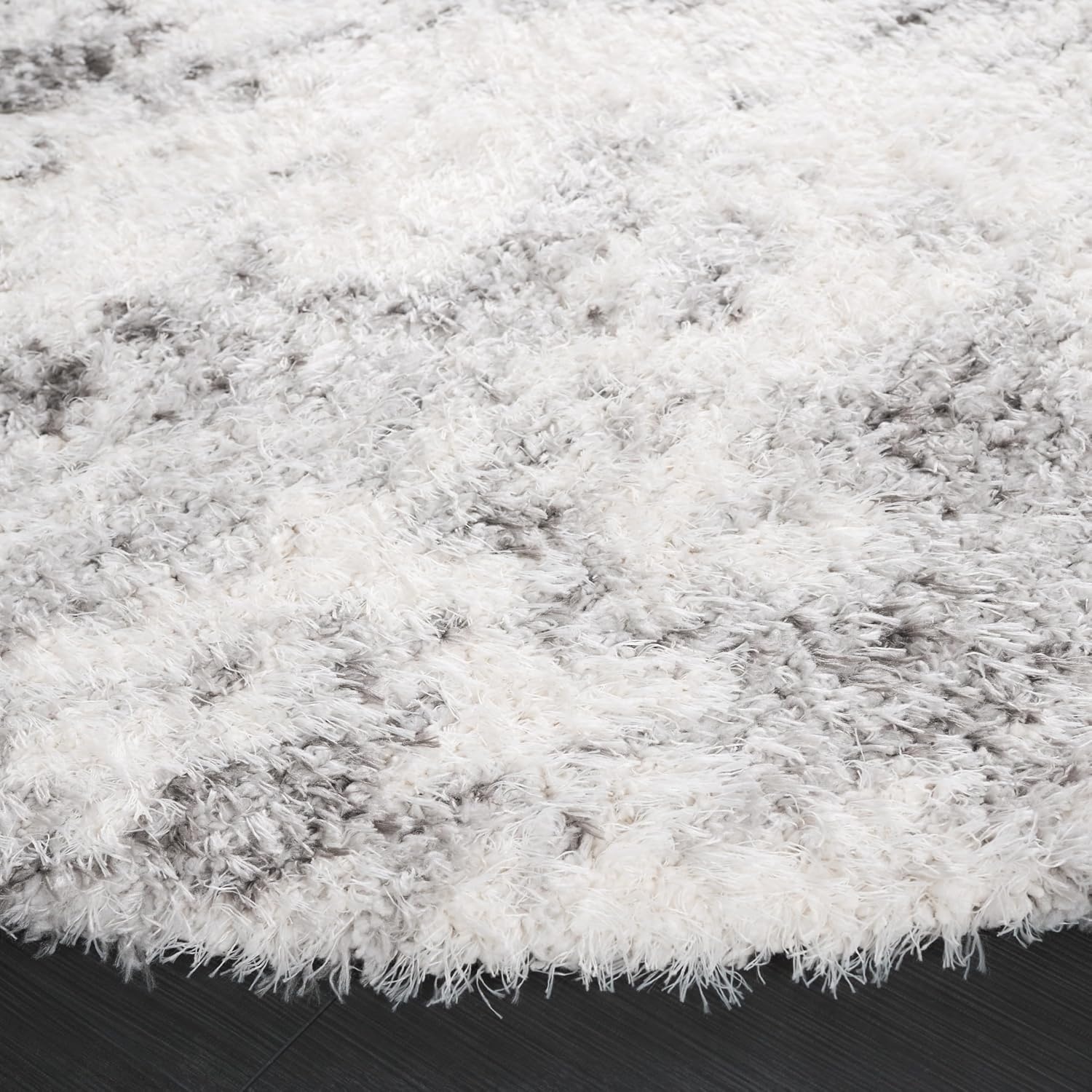 image:imageSAFAVIEH Area Rug 8x10 Lindsay Shag Collection Large Ivory amp Grey NonShedding amp Easy Cleaning Ultra Plush Thick Pile Ideal for Living Room Bedroom Dining Space LNS550AIvoryGrey