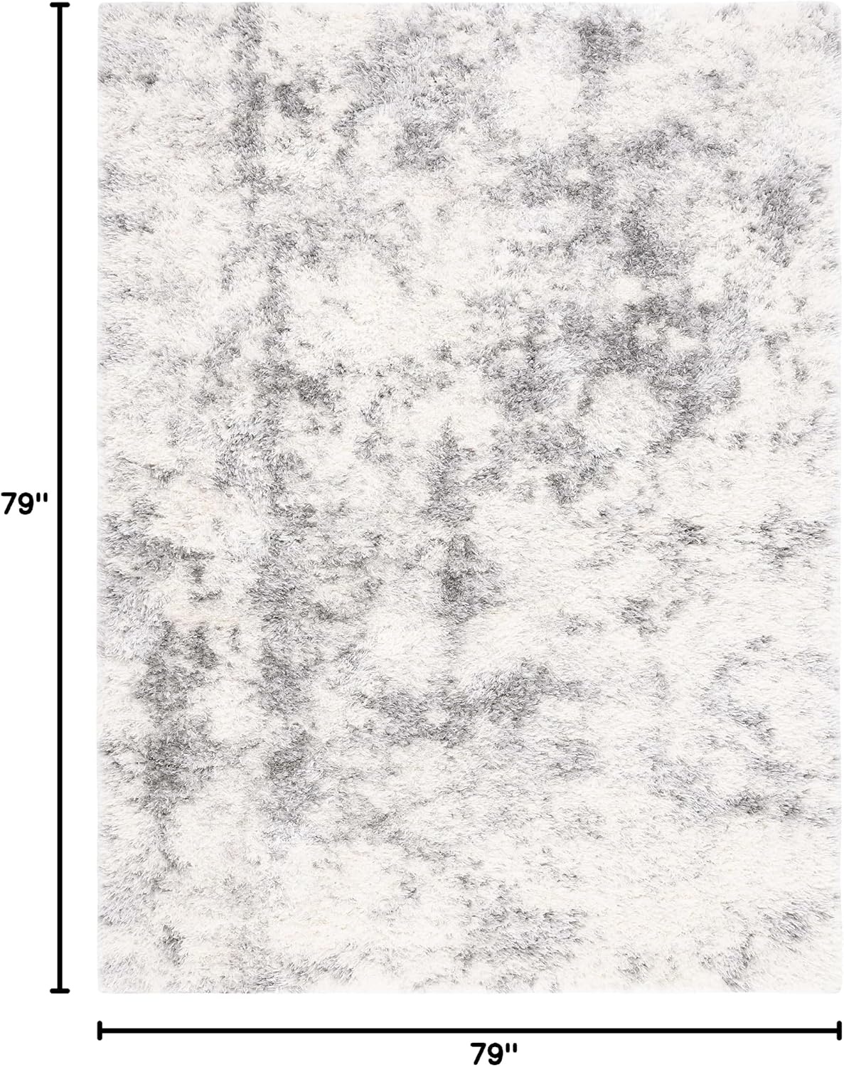 image:imageSAFAVIEH Area Rug 8x10 Lindsay Shag Collection Large Ivory amp Grey NonShedding amp Easy Cleaning Ultra Plush Thick Pile Ideal for Living Room Bedroom Dining Space LNS550AIvoryGrey