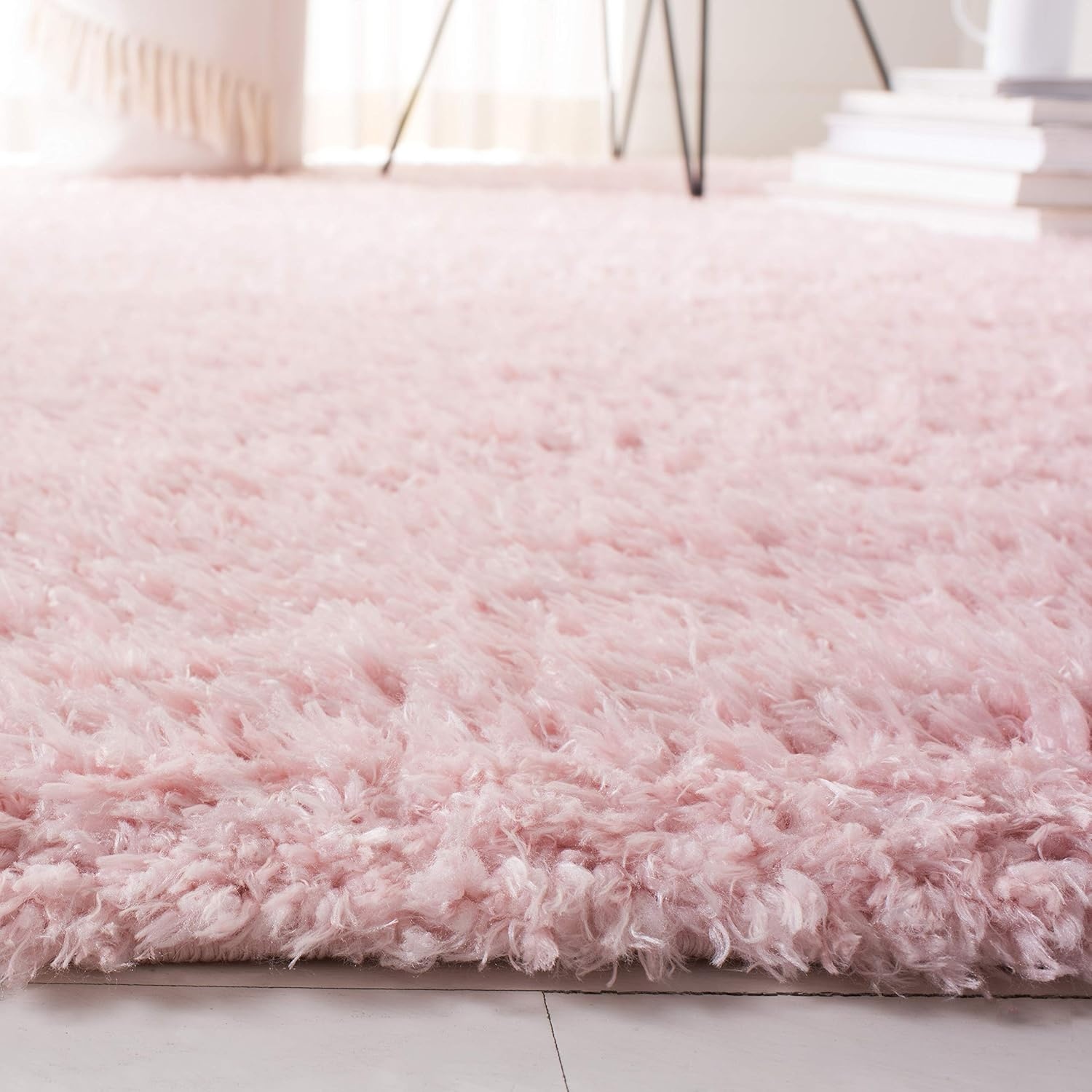 image:imageSAFAVIEH Area Rug 8x10 Madrid Shag Collection Large Charcoal Solid Pattern NonShedding amp Easy Cleaning Ultra Plush Thick Pile Ideal for Living Room Bedroom Dining Space MDG256HBlush