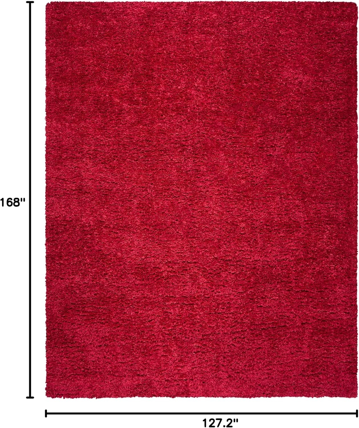 image:imageSAFAVIEH Area Rug 8x10 Madrid Shag Collection Large Charcoal Solid Pattern NonShedding amp Easy Cleaning Ultra Plush Thick Pile Ideal for Living Room Bedroom Dining Space MDG256HRed