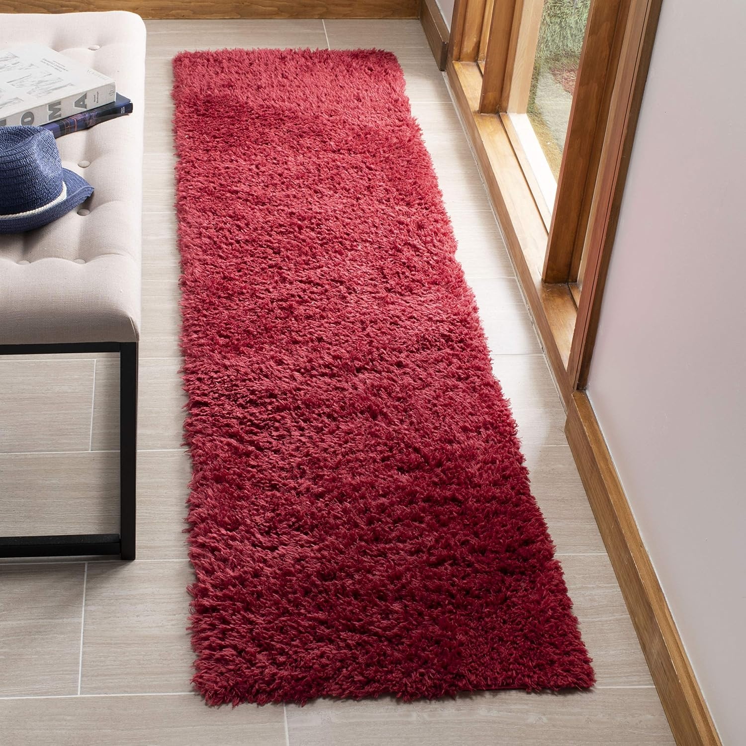 image:imageSAFAVIEH Area Rug 8x10 Madrid Shag Collection Large Charcoal Solid Pattern NonShedding amp Easy Cleaning Ultra Plush Thick Pile Ideal for Living Room Bedroom Dining Space MDG256HRed