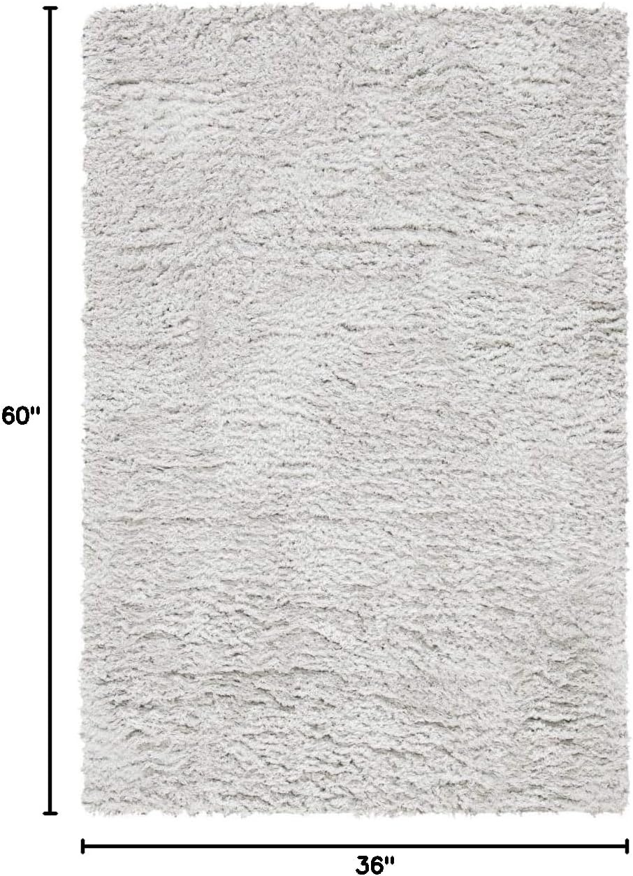 image:imageSAFAVIEH Area Rug 8x10 Madrid Shag Collection Large Charcoal Solid Pattern NonShedding amp Easy Cleaning Ultra Plush Thick Pile Ideal for Living Room Bedroom Dining Space MDG256HSilver