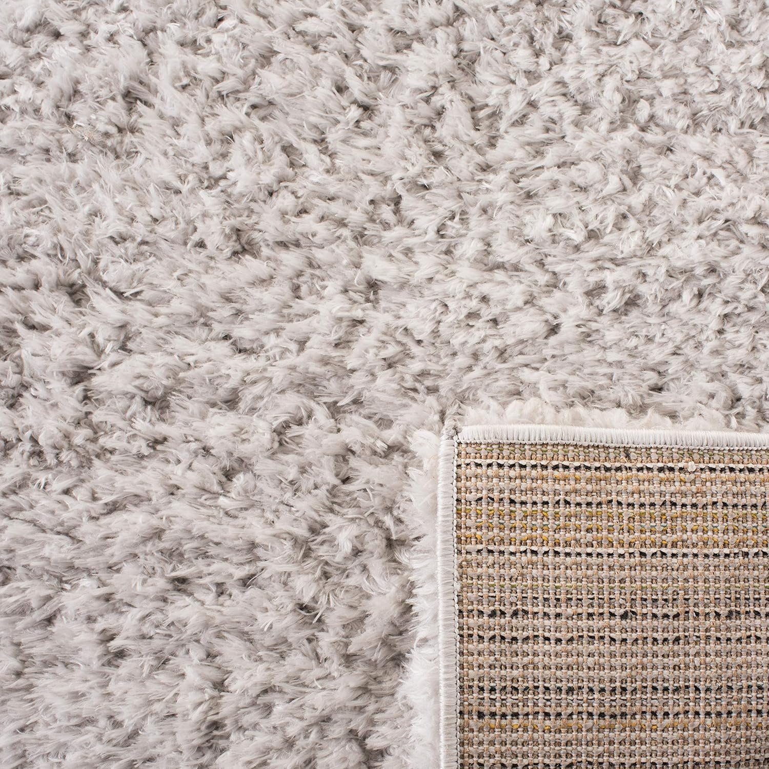 image:imageSAFAVIEH Area Rug 8x10 Madrid Shag Collection Large Charcoal Solid Pattern NonShedding amp Easy Cleaning Ultra Plush Thick Pile Ideal for Living Room Bedroom Dining Space MDG256HSilver