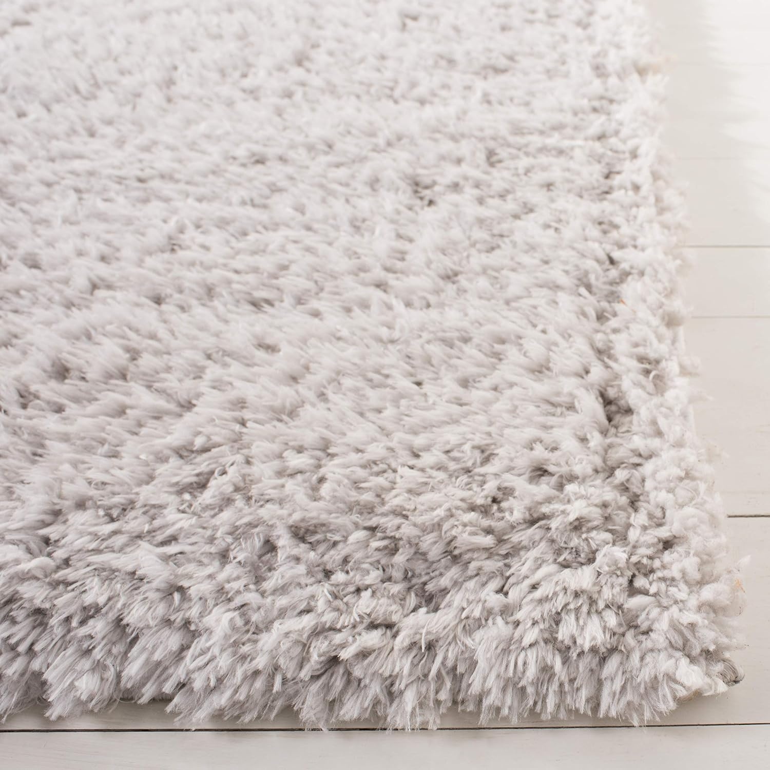 image:imageSAFAVIEH Area Rug 8x10 Madrid Shag Collection Large Charcoal Solid Pattern NonShedding amp Easy Cleaning Ultra Plush Thick Pile Ideal for Living Room Bedroom Dining Space MDG256HSilver