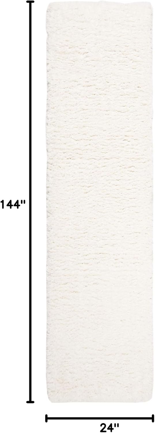 image:imageSAFAVIEH Area Rug 8x10 Madrid Shag Collection Large Charcoal Solid Pattern NonShedding amp Easy Cleaning Ultra Plush Thick Pile Ideal for Living Room Bedroom Dining Space MDG256HIvory