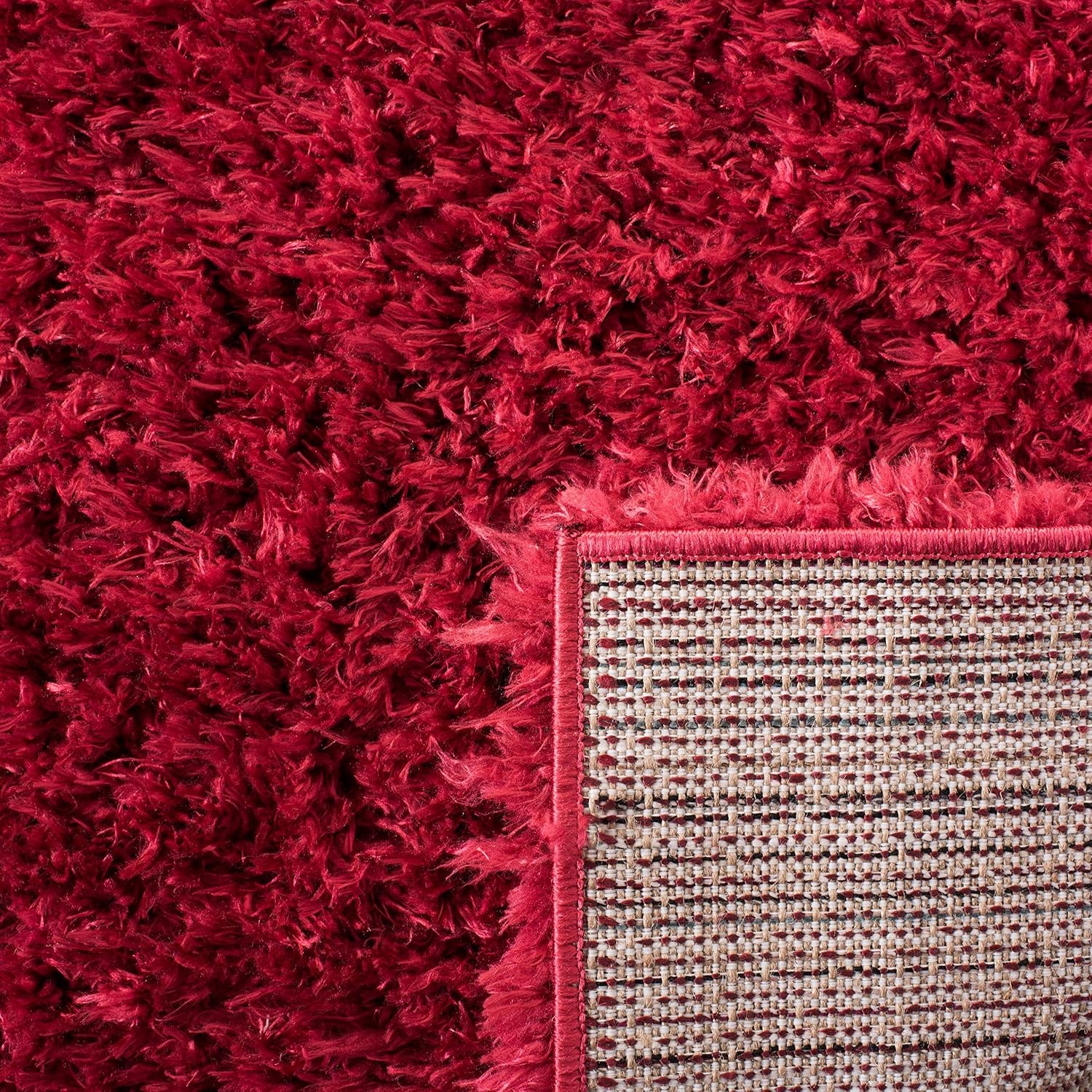 image:imageSAFAVIEH Area Rug 8x10 Madrid Shag Collection Large Charcoal Solid Pattern NonShedding amp Easy Cleaning Ultra Plush Thick Pile Ideal for Living Room Bedroom Dining Space MDG256HRed