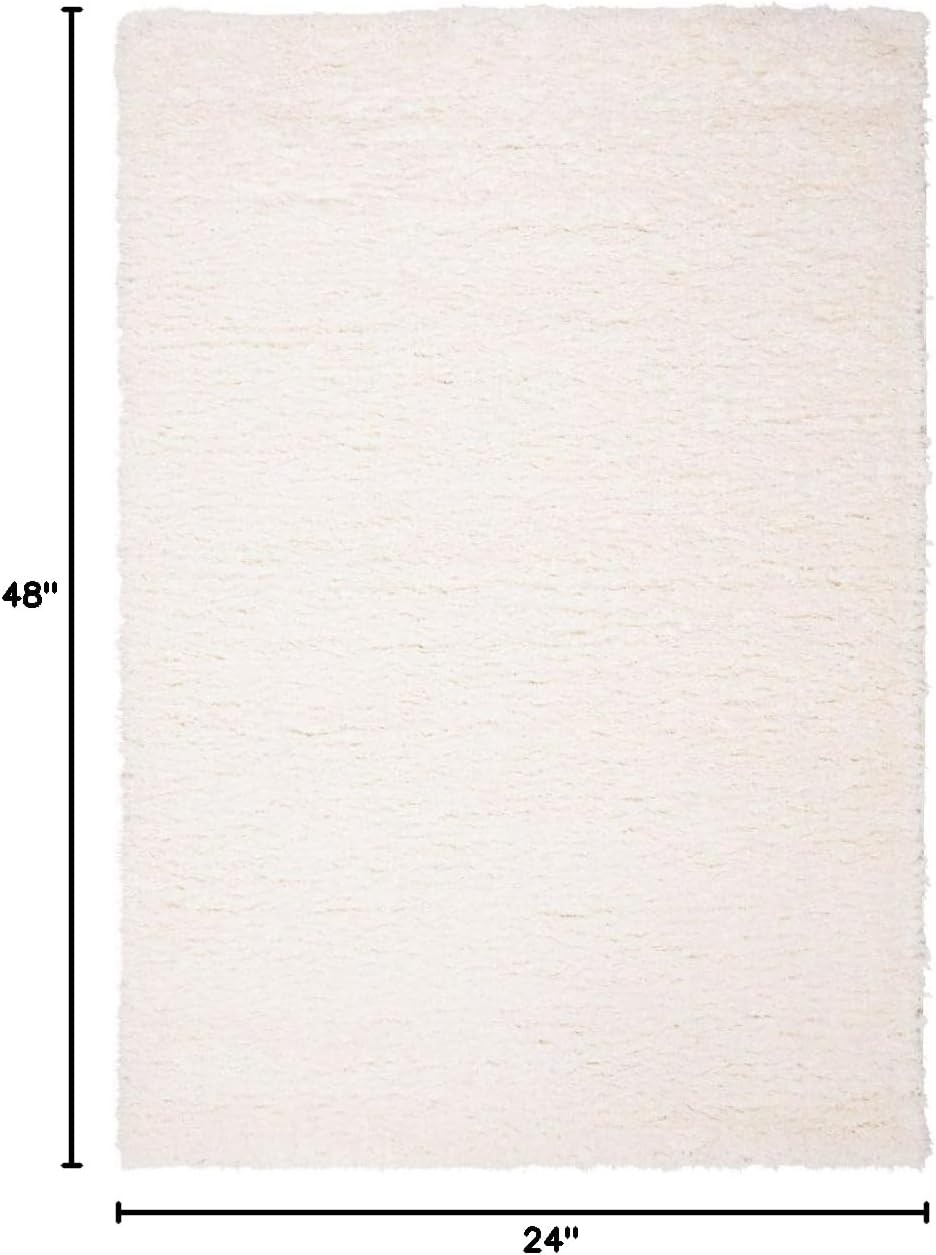 image:imageSAFAVIEH Area Rug 8x10 Madrid Shag Collection Large Charcoal Solid Pattern NonShedding amp Easy Cleaning Ultra Plush Thick Pile Ideal for Living Room Bedroom Dining Space MDG256HIvory