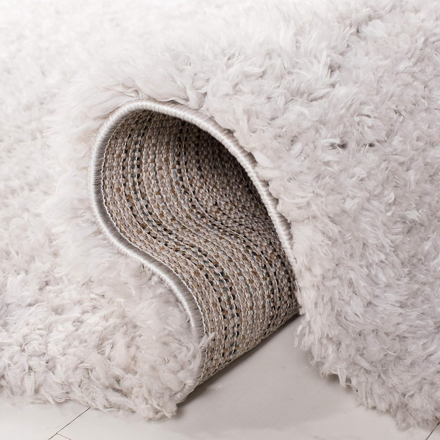 image:imageSAFAVIEH Area Rug 8x10 Madrid Shag Collection Large Charcoal Solid Pattern NonShedding amp Easy Cleaning Ultra Plush Thick Pile Ideal for Living Room Bedroom Dining Space MDG256HSilver