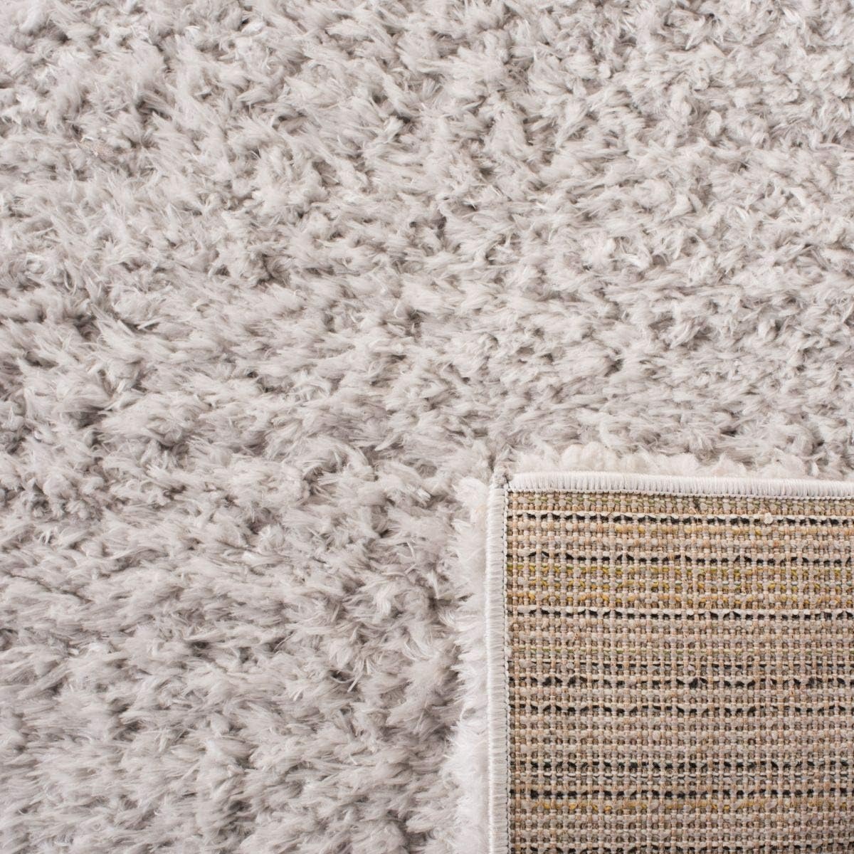 image:imageSAFAVIEH Area Rug 8x10 Madrid Shag Collection Large Charcoal Solid Pattern NonShedding amp Easy Cleaning Ultra Plush Thick Pile Ideal for Living Room Bedroom Dining Space MDG256HSilver