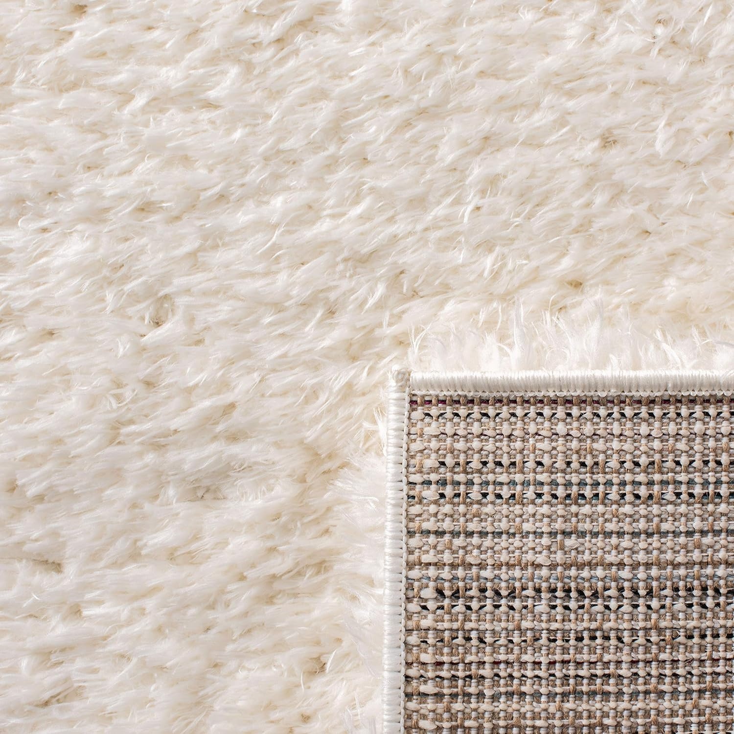 image:imageSAFAVIEH Area Rug 8x10 Madrid Shag Collection Large Charcoal Solid Pattern NonShedding amp Easy Cleaning Ultra Plush Thick Pile Ideal for Living Room Bedroom Dining Space MDG256HIvory