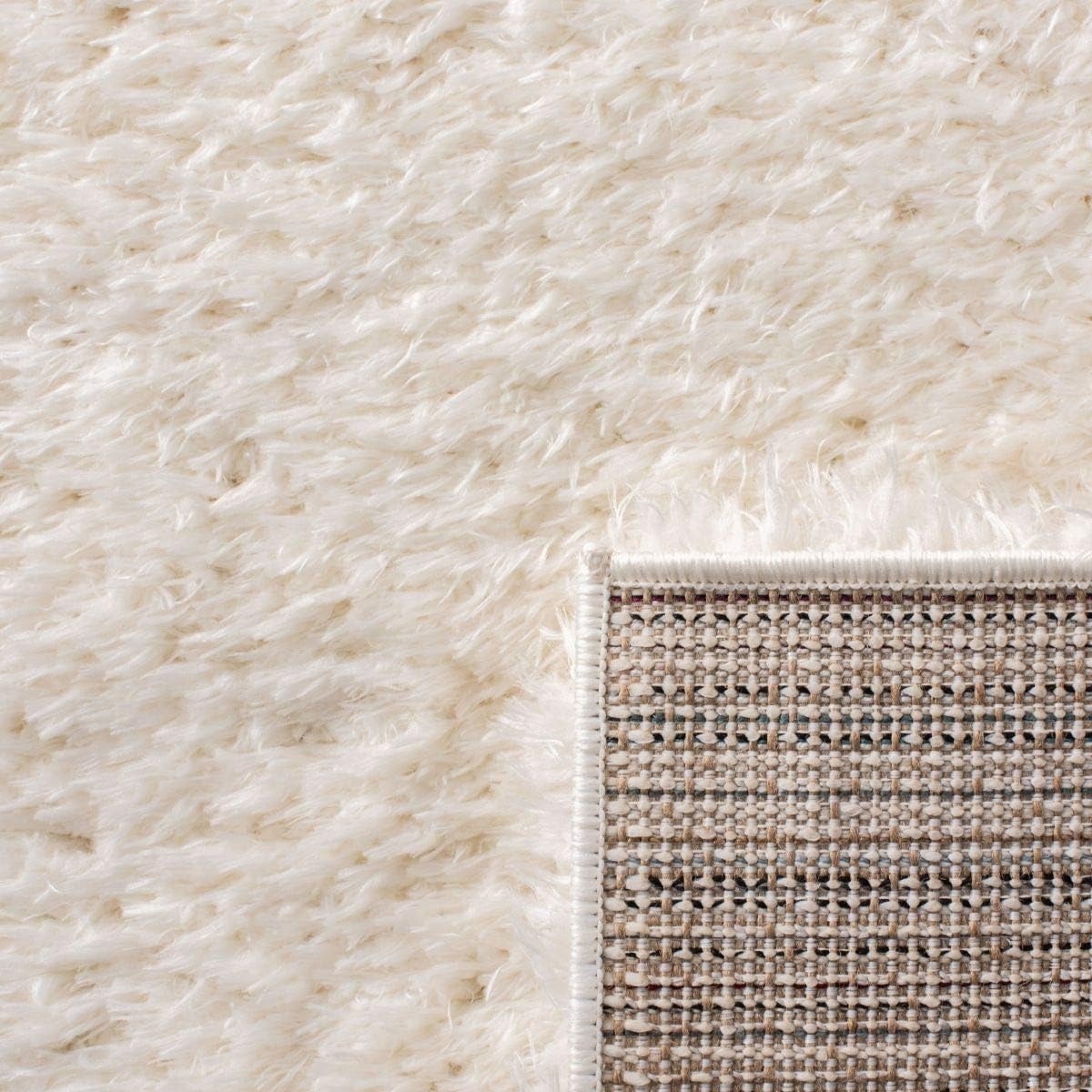image:imageSAFAVIEH Area Rug 8x10 Madrid Shag Collection Large Charcoal Solid Pattern NonShedding amp Easy Cleaning Ultra Plush Thick Pile Ideal for Living Room Bedroom Dining Space MDG256HIvory