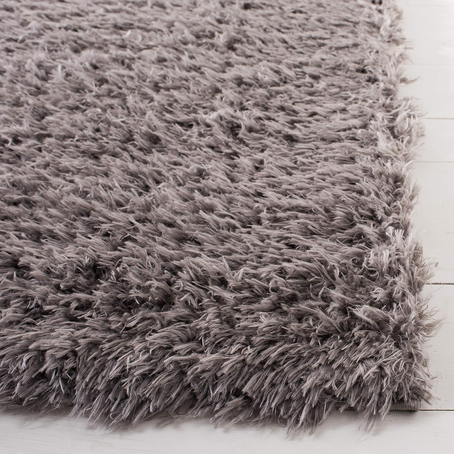 image:imageSAFAVIEH Area Rug 8x10 Madrid Shag Collection Large Charcoal Solid Pattern NonShedding amp Easy Cleaning Ultra Plush Thick Pile Ideal for Living Room Bedroom Dining Space MDG256HCharcoal