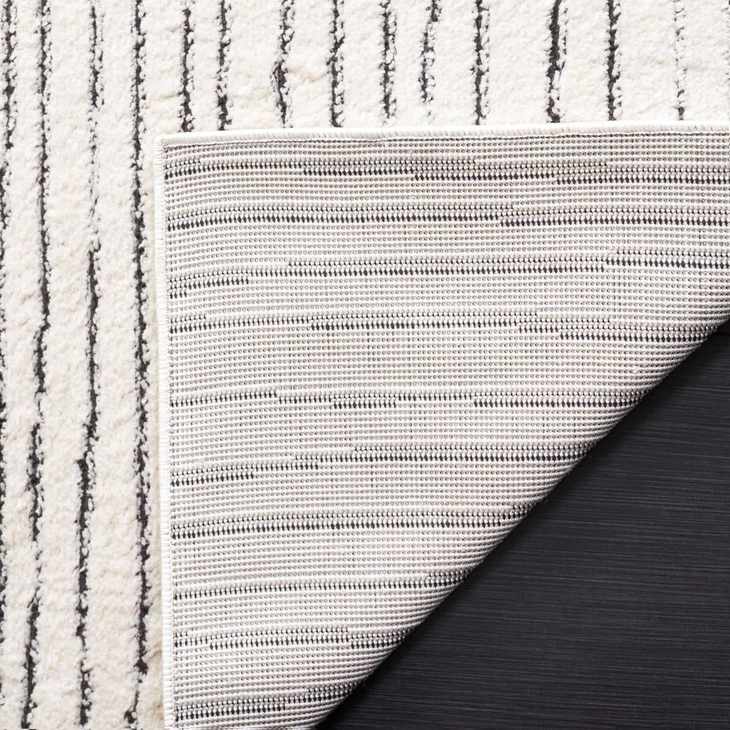 image:imageSAFAVIEH Area Rug 8x10 Melody Collection Large Ivory amp Black Modern Design NonShedding amp Easy Cleaning Ideal for Living Room Bedroom Office Dining Space Room MEL118AIvoryBlack