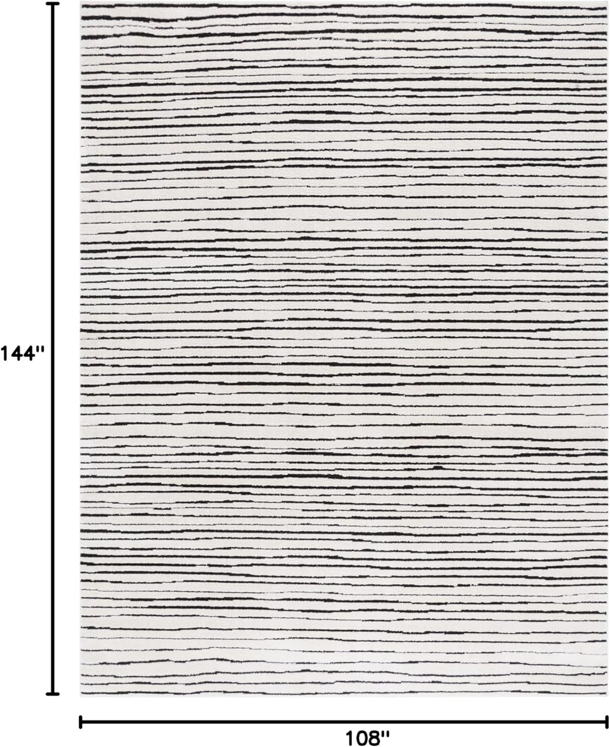 image:imageSAFAVIEH Area Rug 8x10 Melody Collection Large Ivory amp Black Modern Design NonShedding amp Easy Cleaning Ideal for Living Room Bedroom Office Dining Space Room MEL118AIvoryBlack
