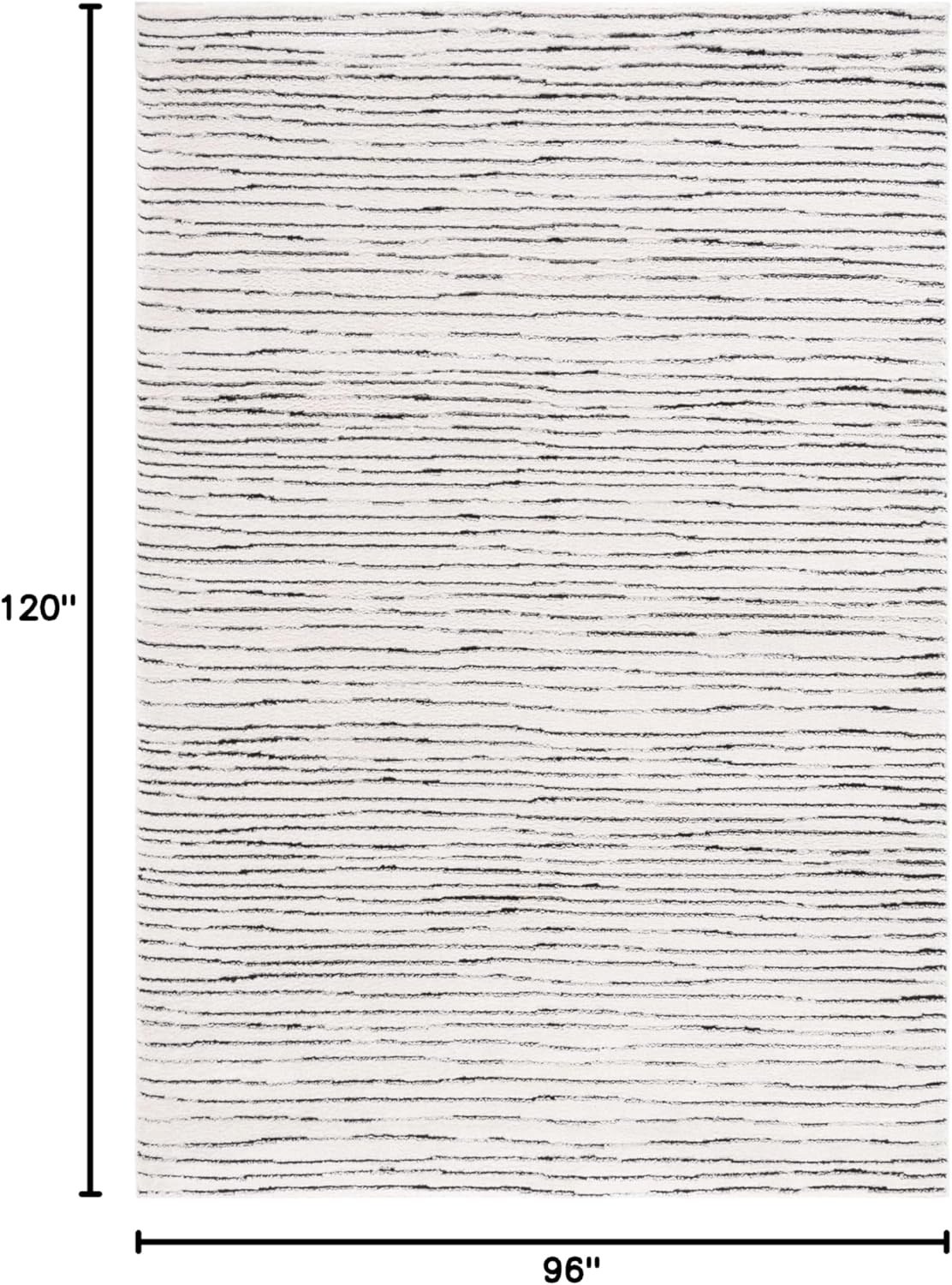 image:imageSAFAVIEH Area Rug 8x10 Melody Collection Large Ivory amp Black Modern Design NonShedding amp Easy Cleaning Ideal for Living Room Bedroom Office Dining Space Room MEL118AIvoryBlack