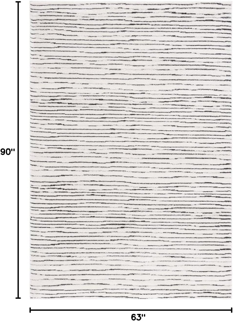 image:imageSAFAVIEH Area Rug 8x10 Melody Collection Large Ivory amp Black Modern Design NonShedding amp Easy Cleaning Ideal for Living Room Bedroom Office Dining Space Room MEL118AIvoryBlack