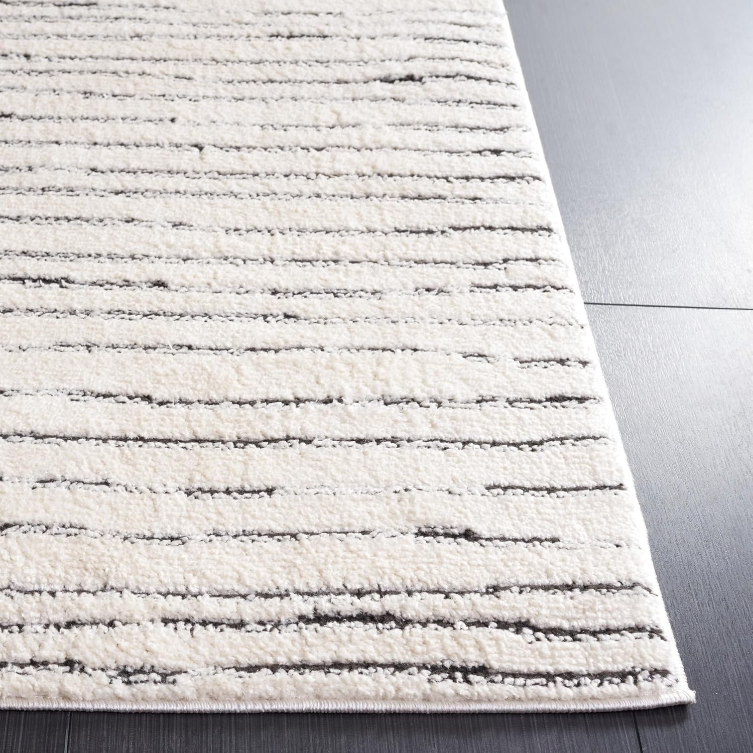image:imageSAFAVIEH Area Rug 8x10 Melody Collection Large Ivory amp Black Modern Design NonShedding amp Easy Cleaning Ideal for Living Room Bedroom Office Dining Space Room MEL118AIvoryBlack