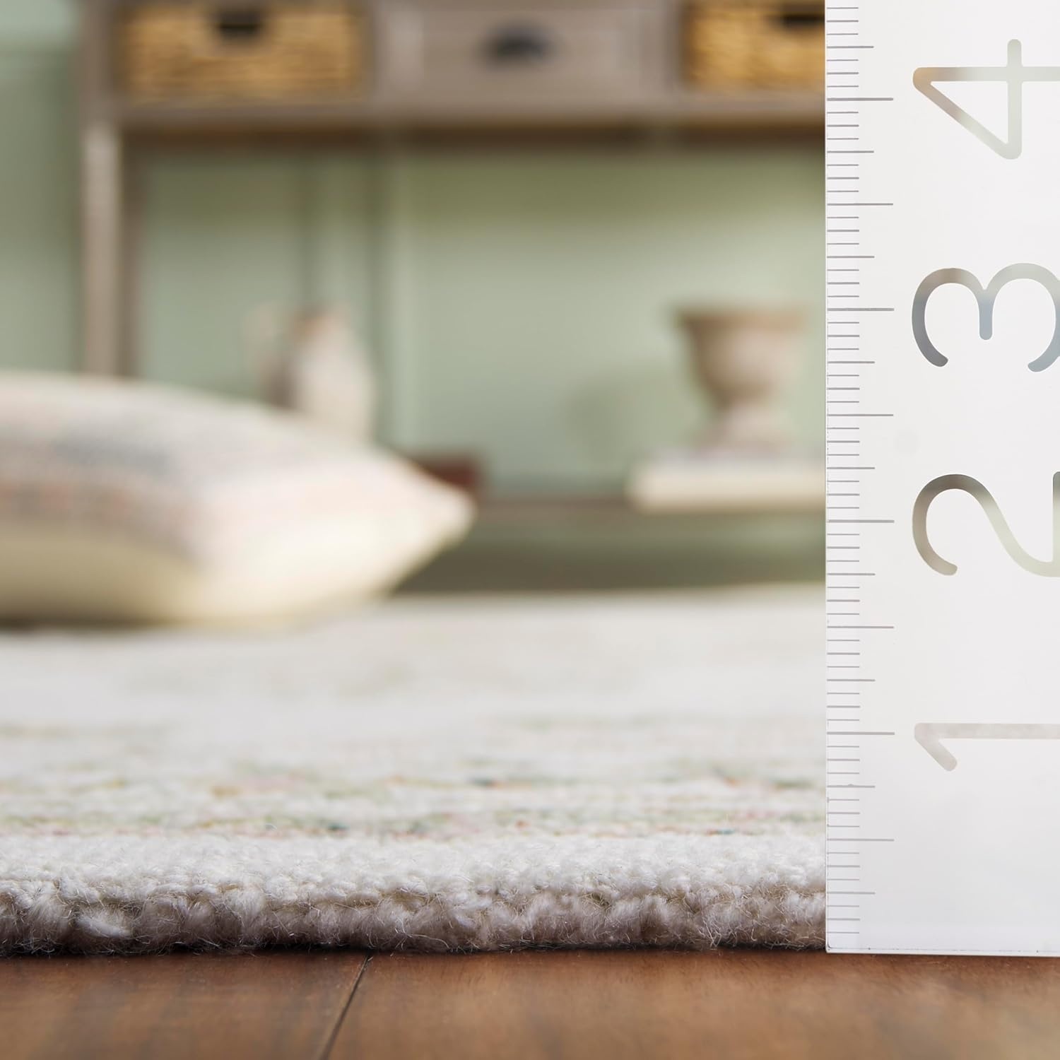 image:imageSAFAVIEH Area Rug 8x10 MicroLoop Collection Large Ivory amp Fuchsia Handmade Wool Ideal for Living Room Bedroom Office Dining Space MLP902RIvoryFuchsia