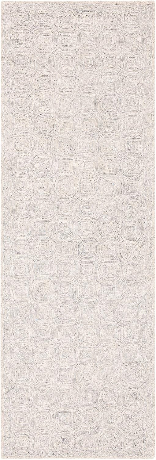 image:imageSAFAVIEH Area Rug 8x10 MicroLoop Collection Large Silver amp Grey Handmade Wool Ideal for Living Room Bedroom Office Dining Space MLP527GSilverGrey